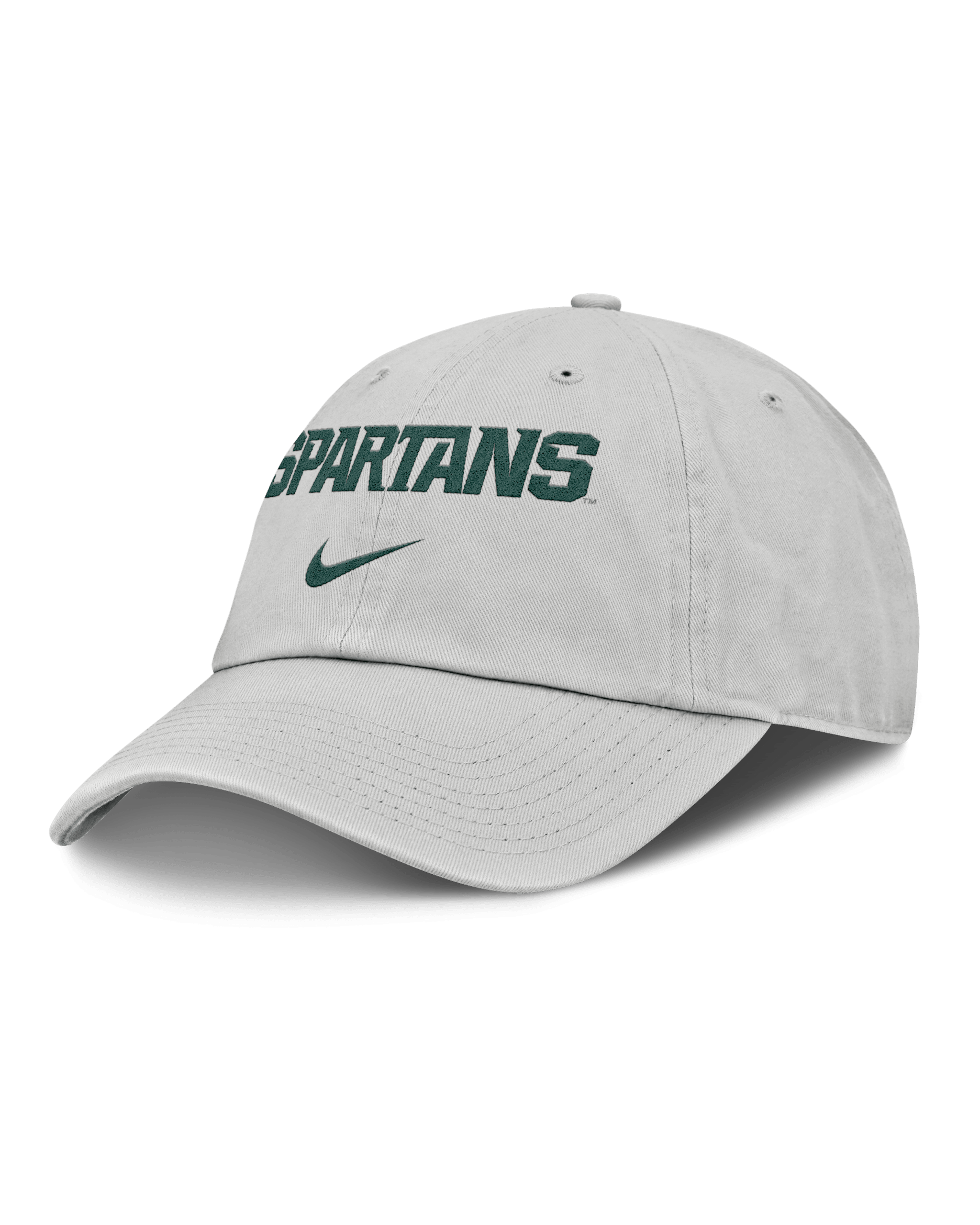 Gorra universitaria Nike ajustable para hombre Michigan State Off-Field Club Gameday - Gris