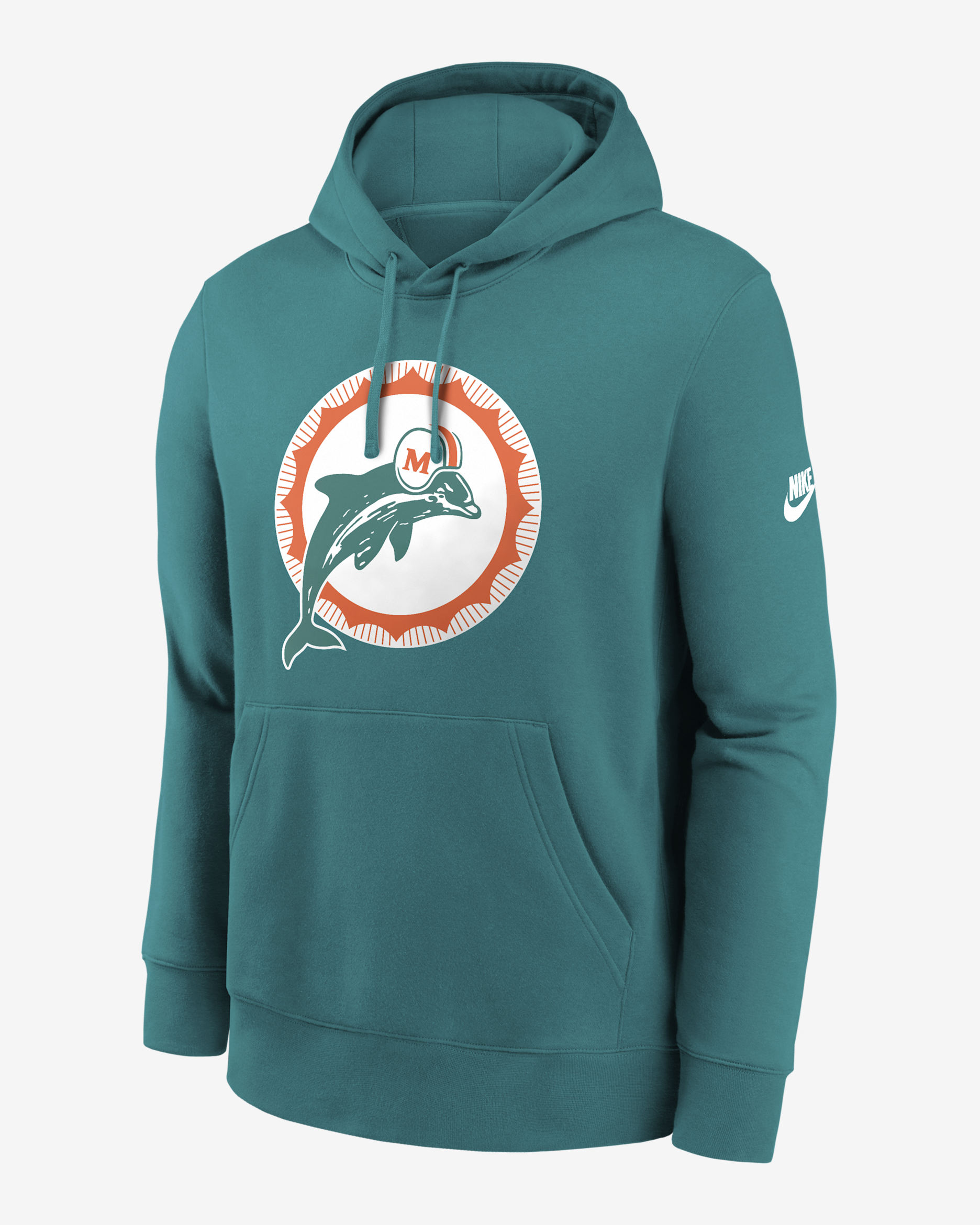 Sudadera con gorro sin cierre Nike de la NFL para hombre Miami Dolphins Club Logo - Martes de carnaval