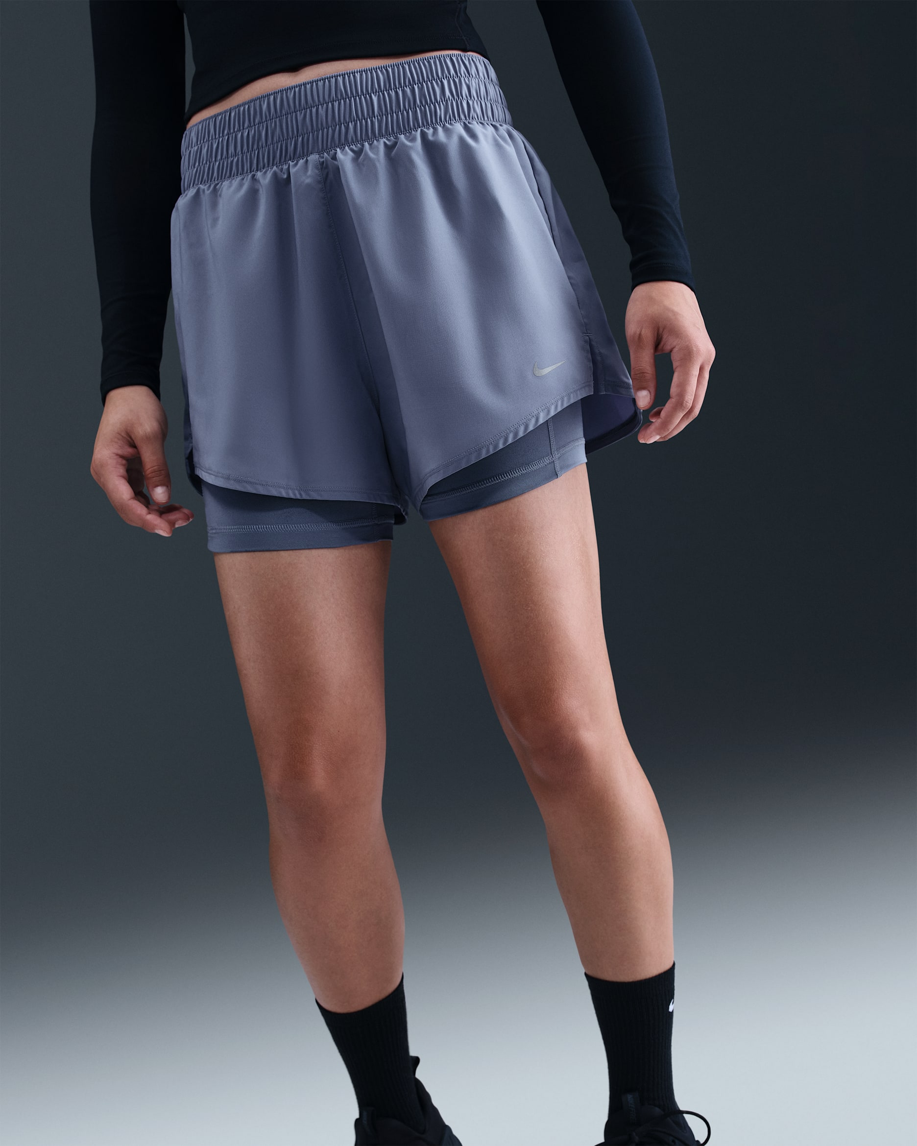 Nike One Women's Dri-FIT High-Waisted 3" 2-in-1 Shorts