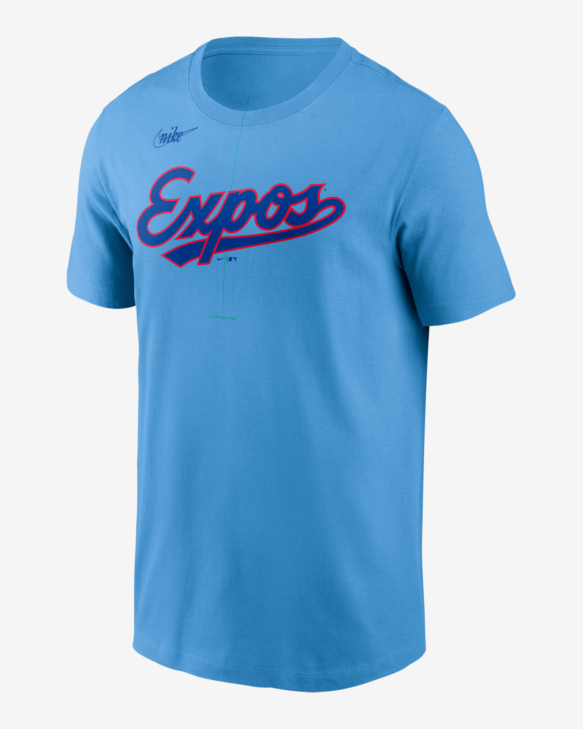 Montreal Expos Cooperstown Wordmark Men's Nike MLB T-Shirt - Powder Blue