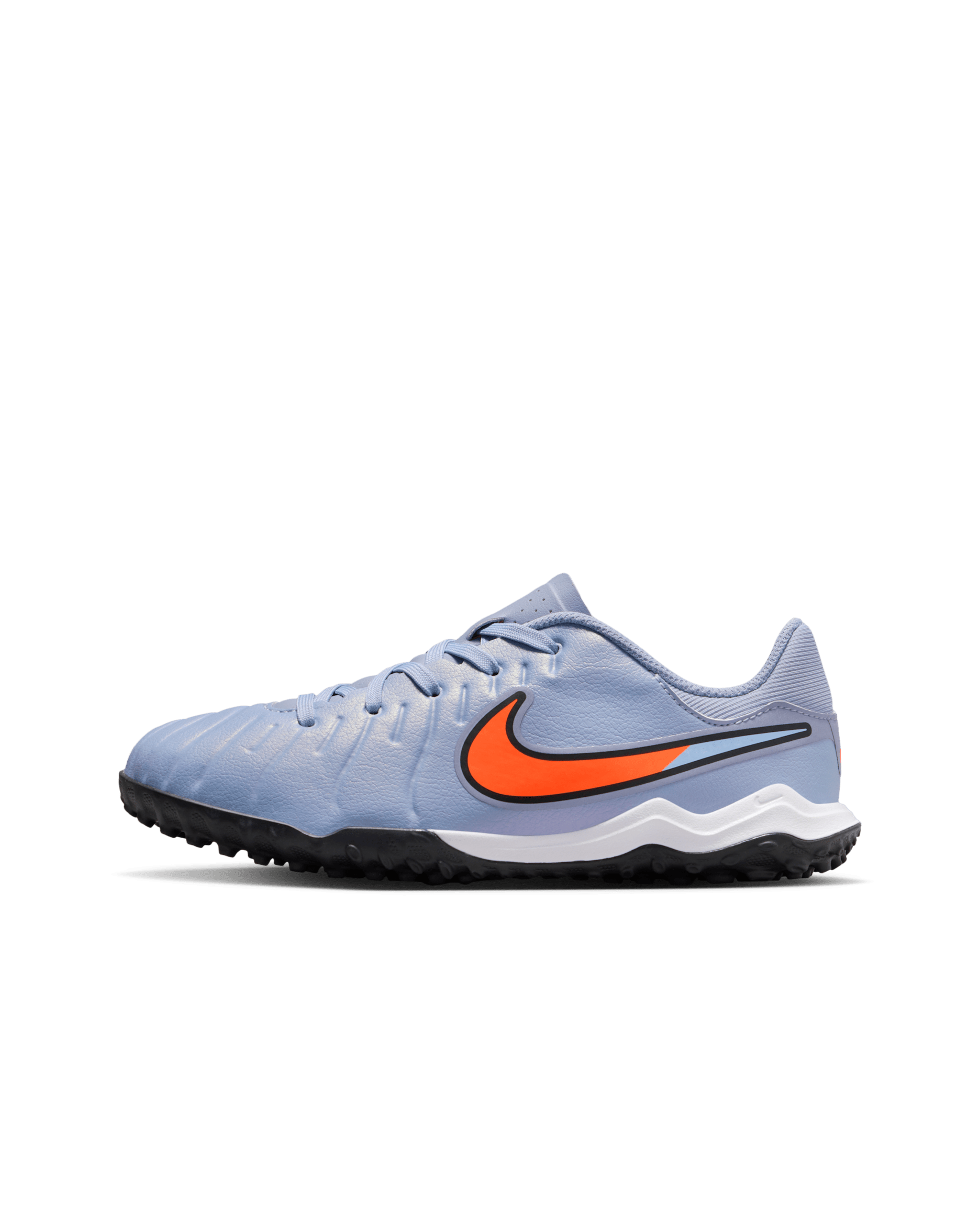 Tacos de fútbol de corte low para pasto sintético (turf) para niños de preescolar y grandes Nike Jr. Tiempo Legend 10 Academy - Azul eclipse/Negro