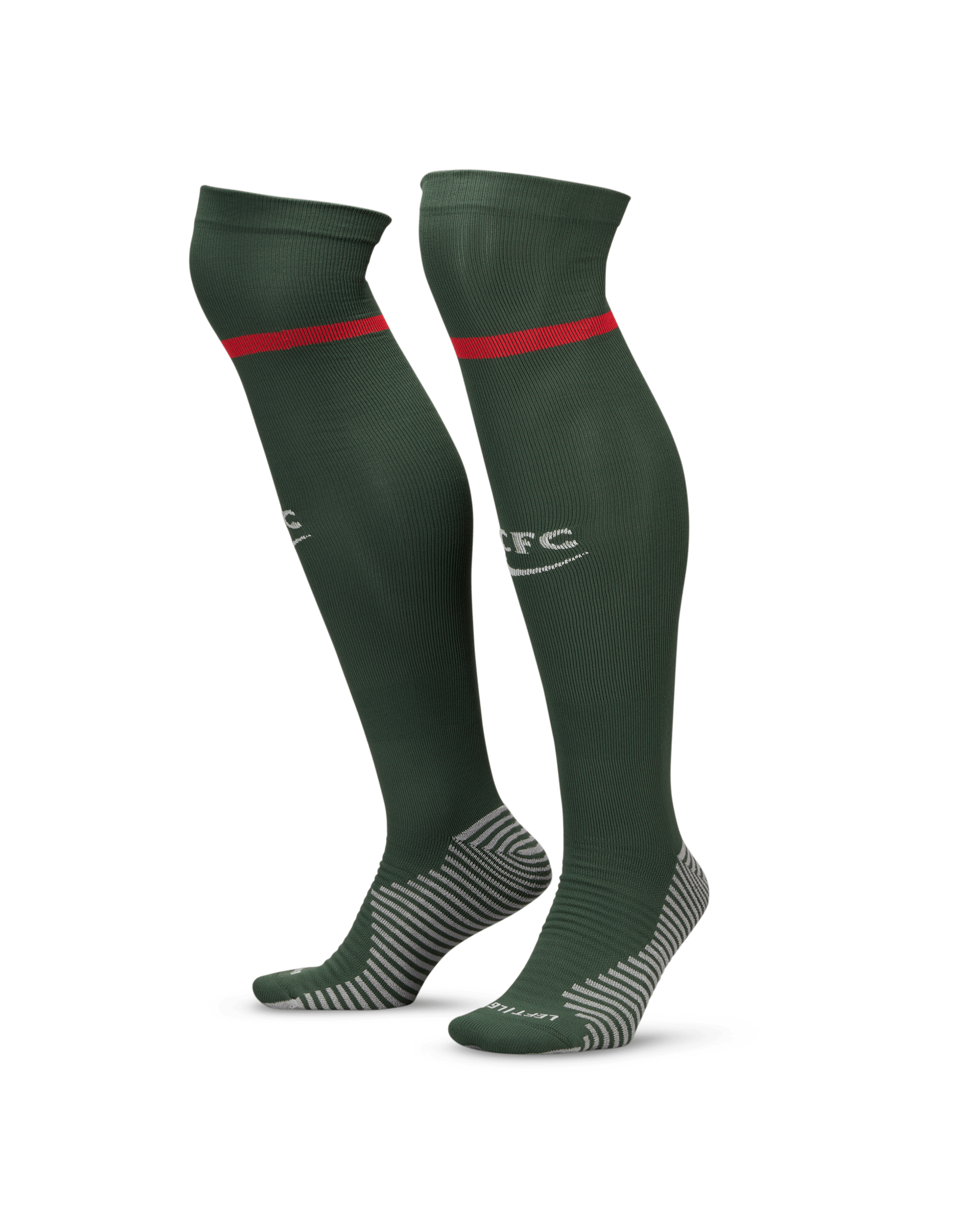 Chelsea F.C. Strike Away Nike Dri-FIT Football Knee-High Socks - Galactic Jade/Speed Red/Jade Horizon/Phantom