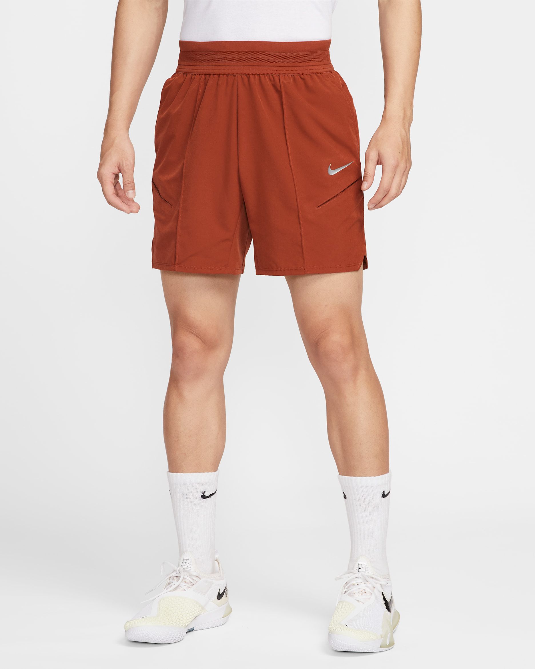 NikeCourt Slam Men's Dri-FIT 6" Tennis Shorts - Rugged Orange
