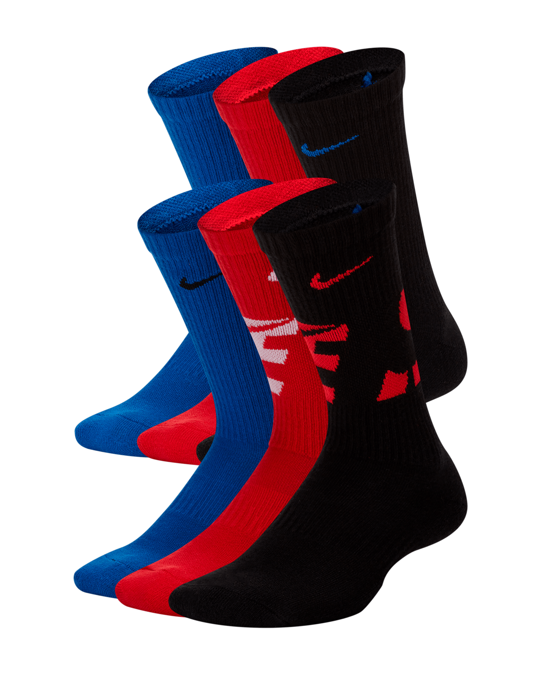 Calcetines largos con amortiguación para niños Nike Everyday (6 pares) - Multicolor