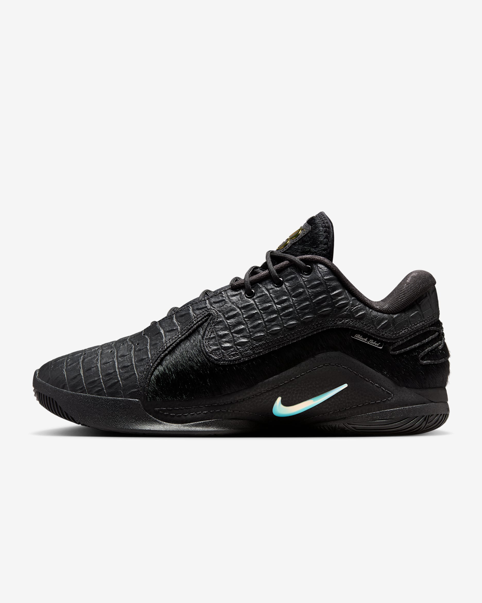 Tenis de básquetbol LeBron XXII Black Label - Negro/Negro/Oro metalizado/Leche de coco