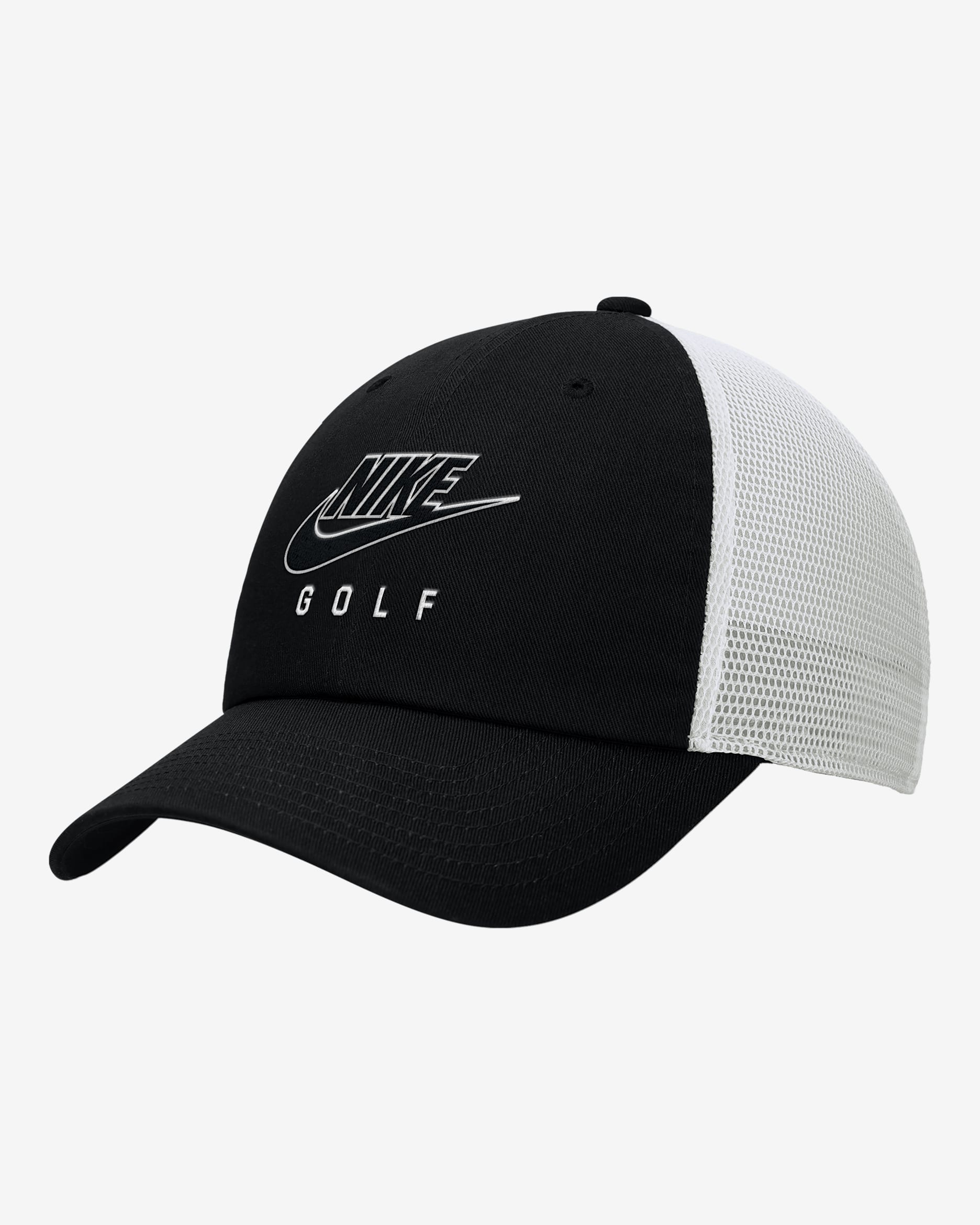 Nike Club Unstructured Golf Swoosh Trucker Cap - Black