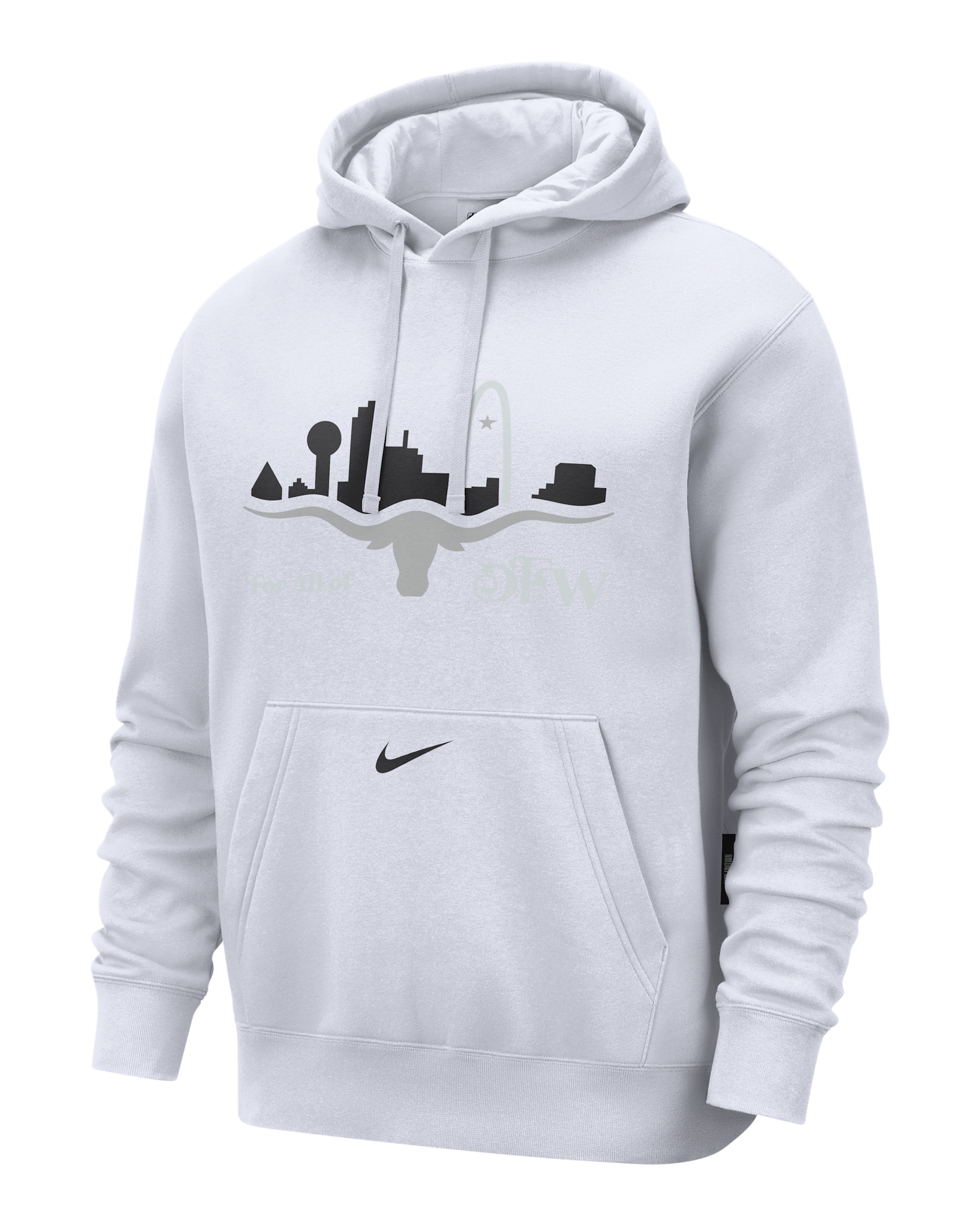 Dallas Mavericks Club City Edition Men's Nike NBA Fleece Pullover Hoodie - White/Black