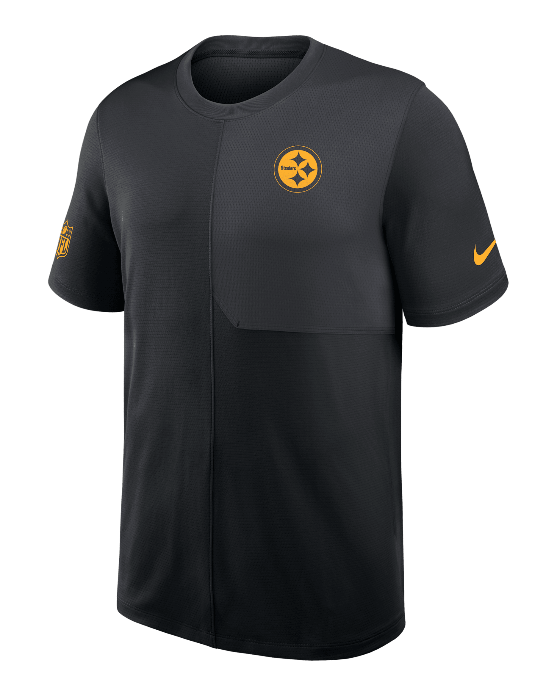 Playera Nike Dri-FIT de la NFL para hombre Pittsburgh Steelers Sideline Coach - Negro
