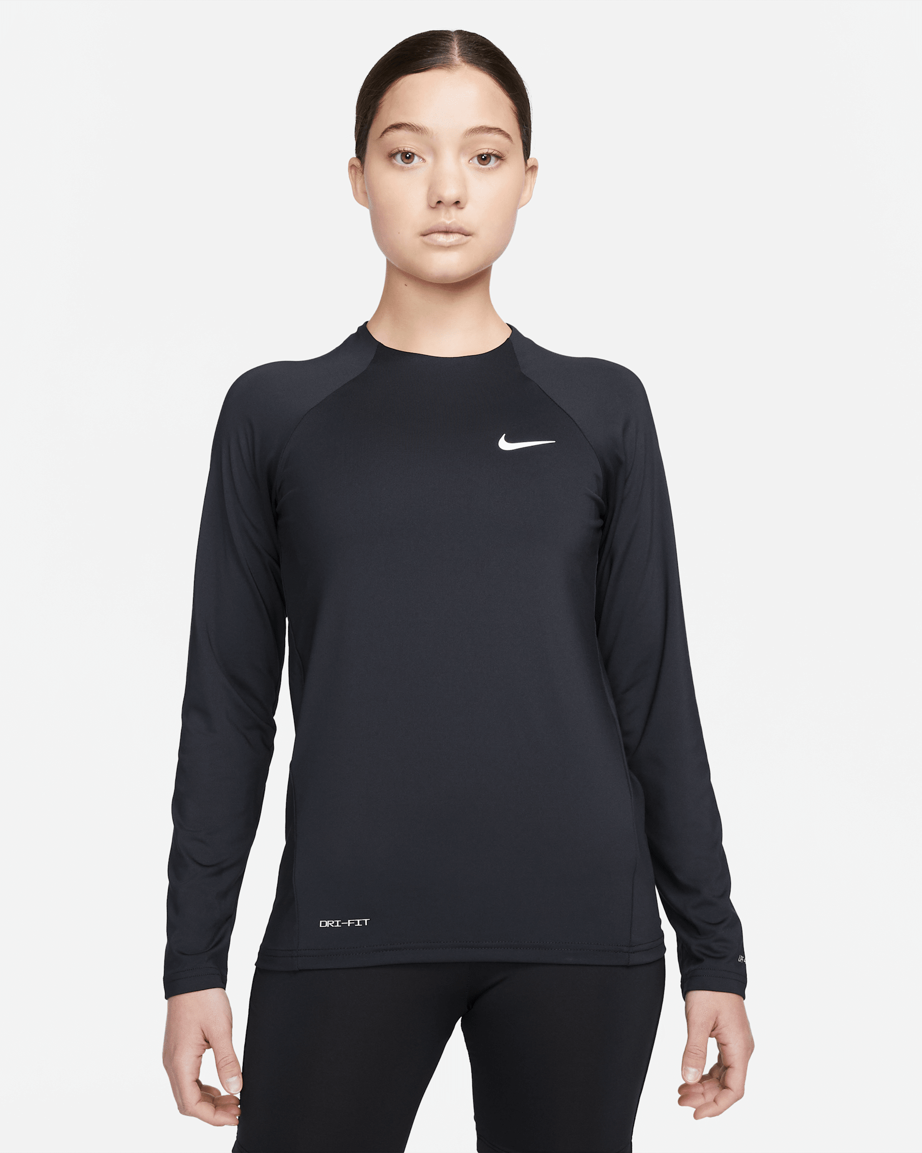 Nike Essential Women's Long-Sleeve Hydroguard Swim Shirt - Black