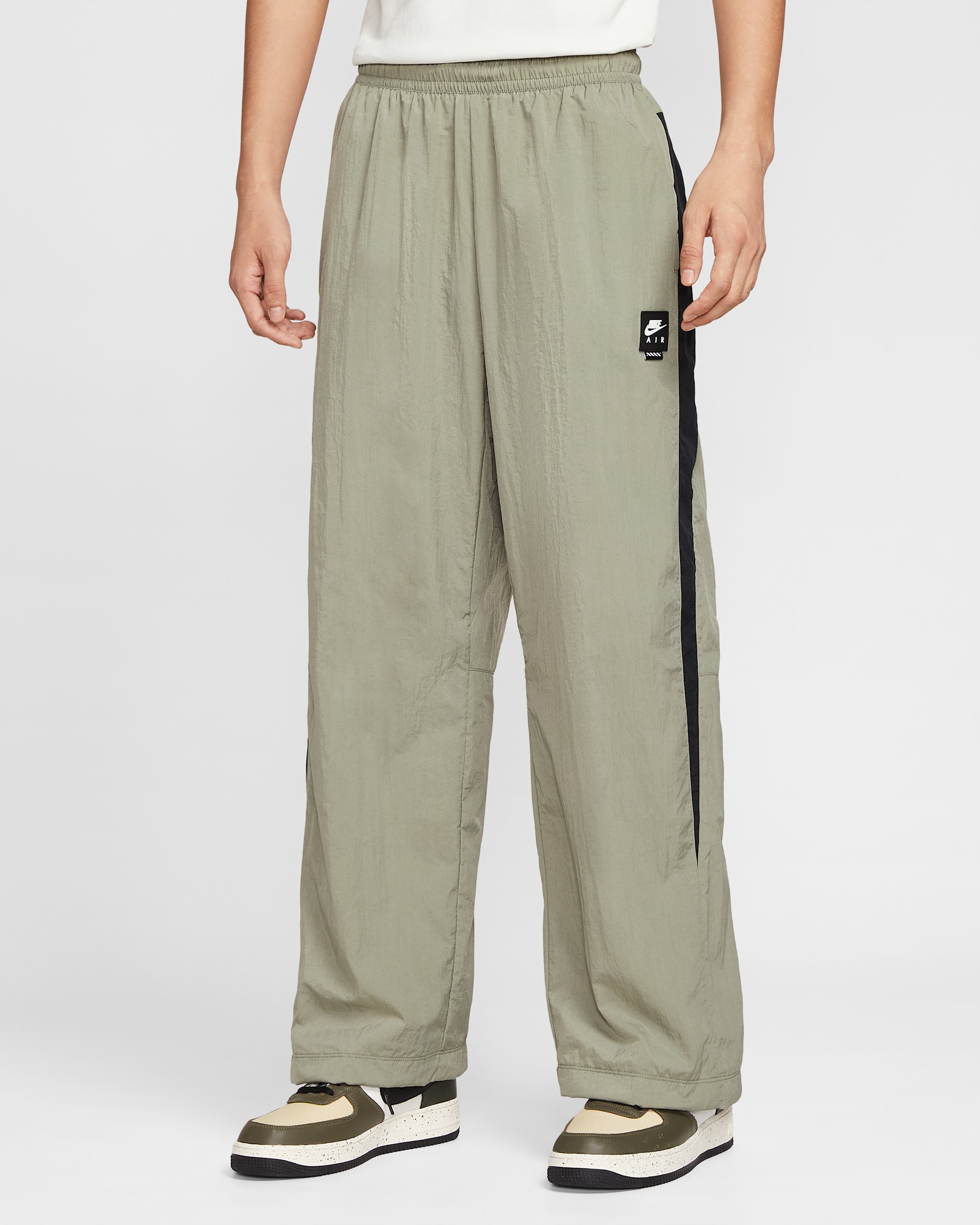 Nike Air Men's Woven Tracksuit Bottoms - Light Army/Black/Black