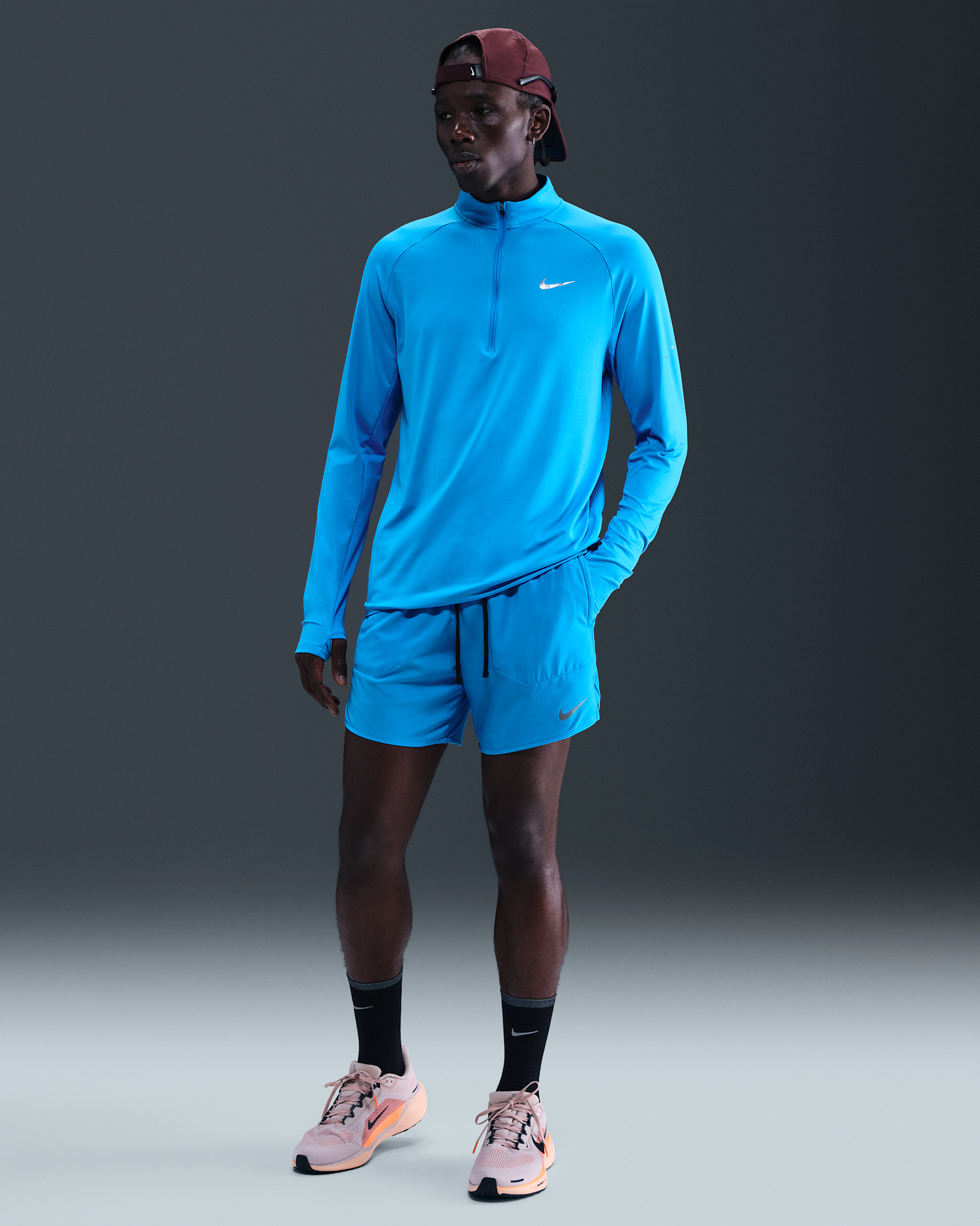 Nike Stride Men's Dri-FIT 18cm (approx.) Brief-Lined Running Shorts - Blue Hero/Black