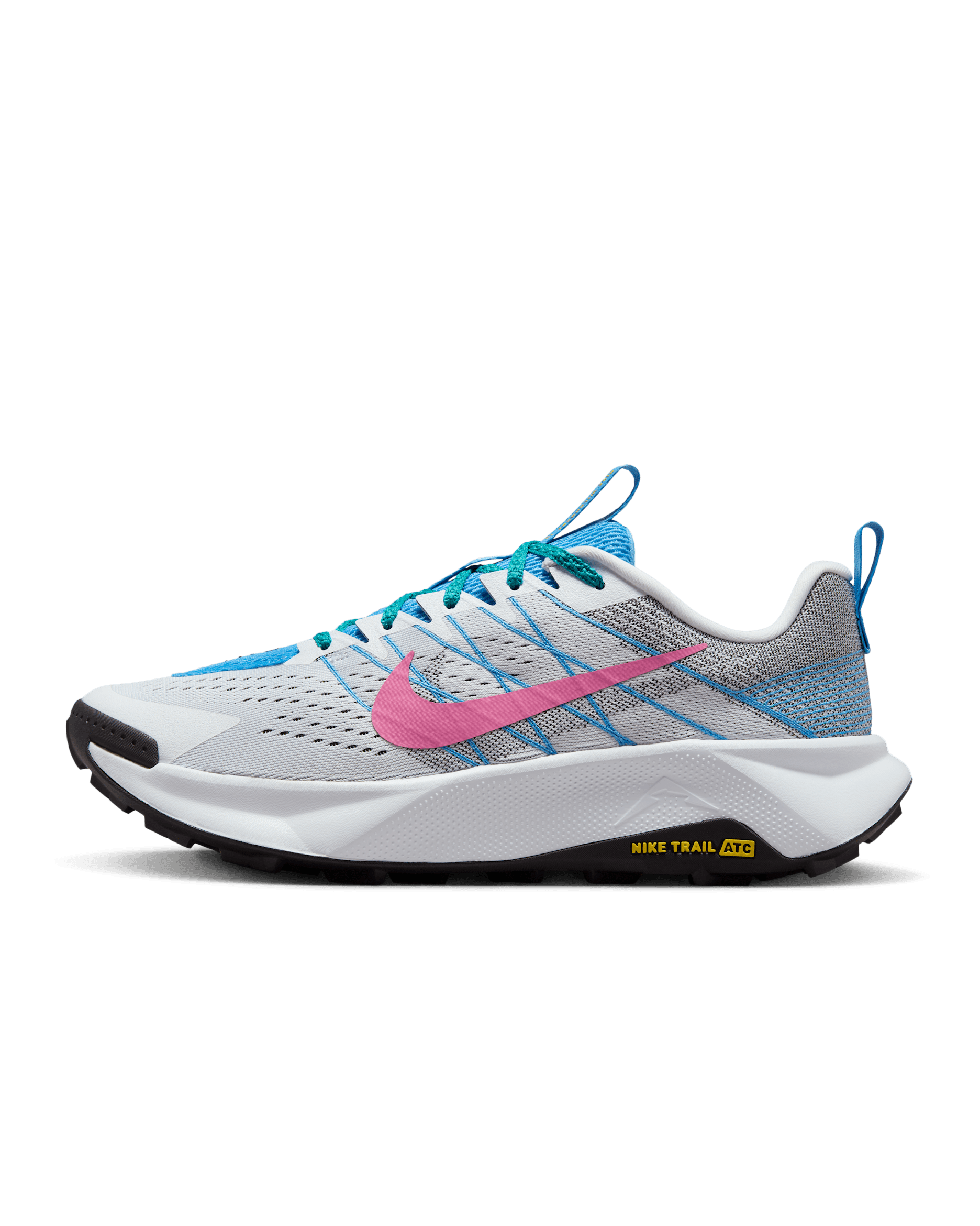 Nike Wildhorse 10 Men's Trail Running Shoes - White/Black/University Blue/Playful Pink