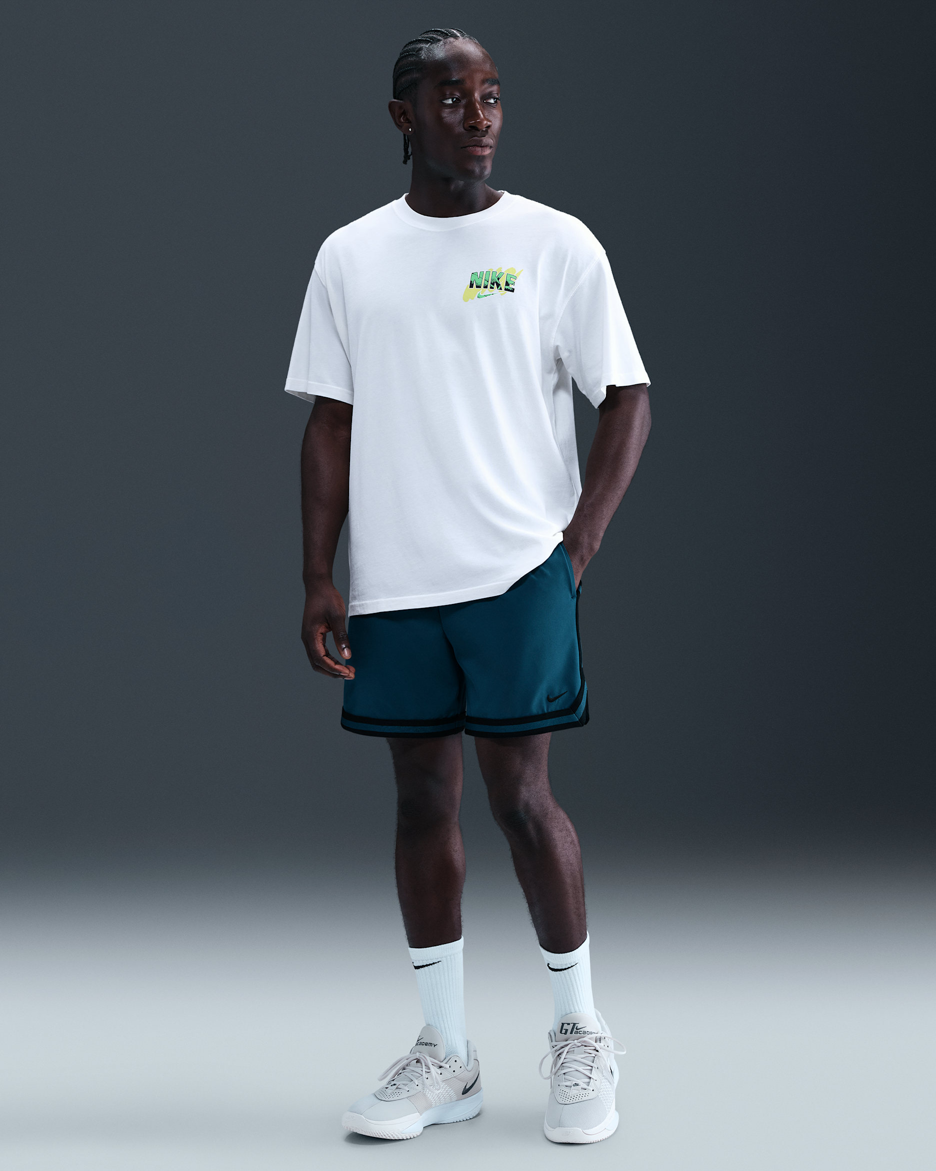 Nike DNA Men's Dri-FIT 6" UV Woven Basketball Shorts - Blue Force/Black/Black