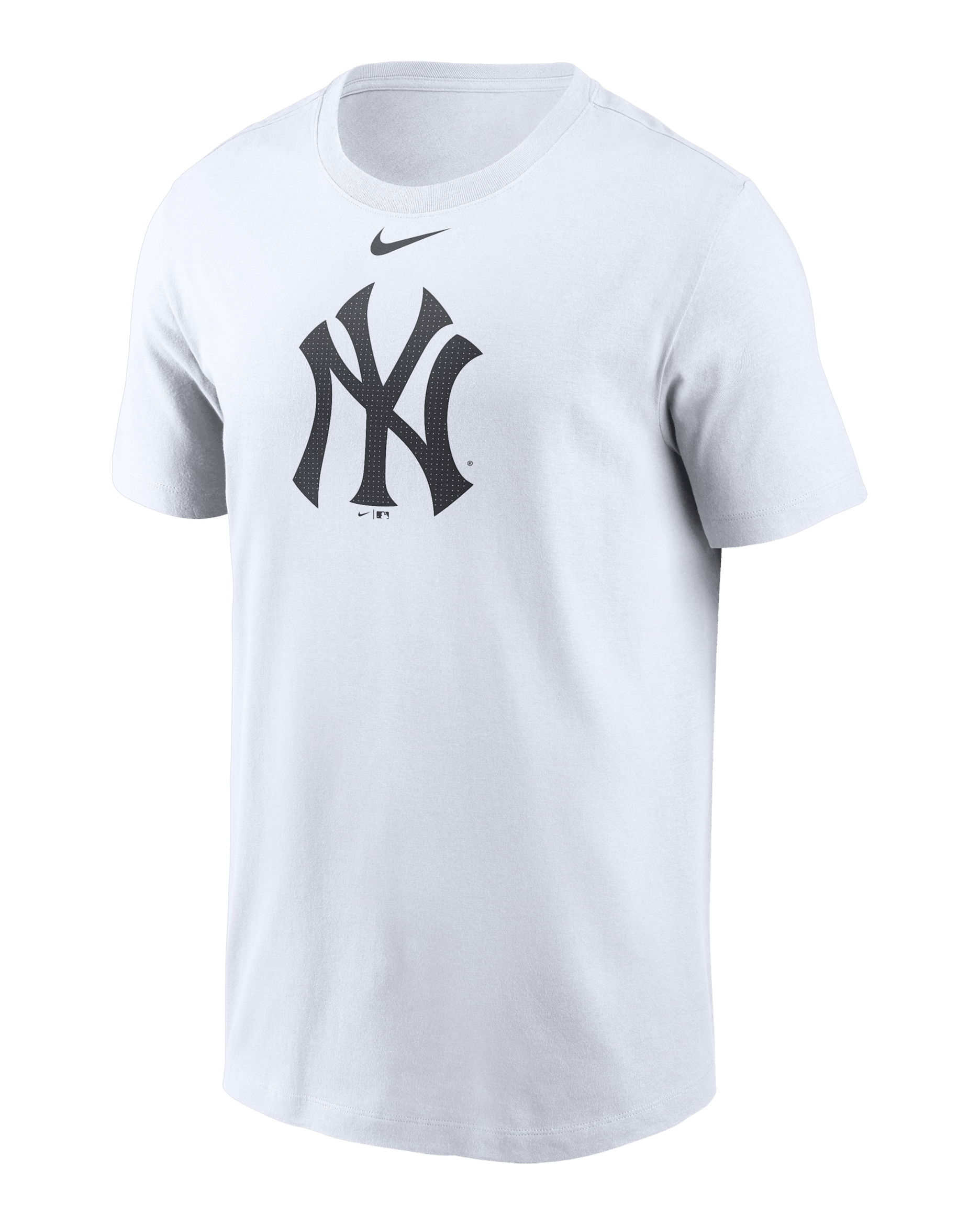 Playera Nike de la MLB para hombre New York Yankees Fuse Large Logo - Blanco