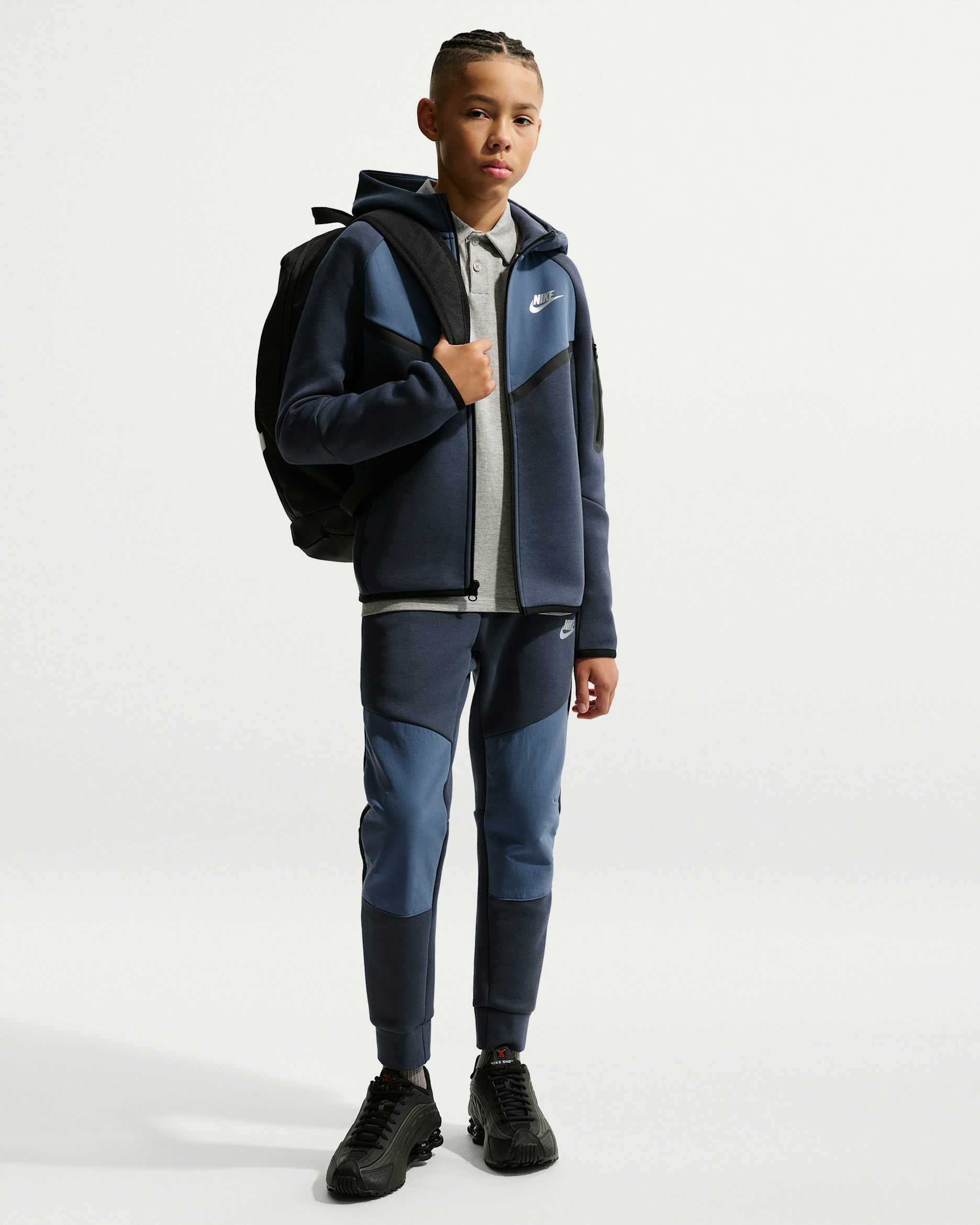 Nike Sportswear Tech Fleece Older Kids' Jogger - Thunder Blue/Diffused Blue/Metallic Silver