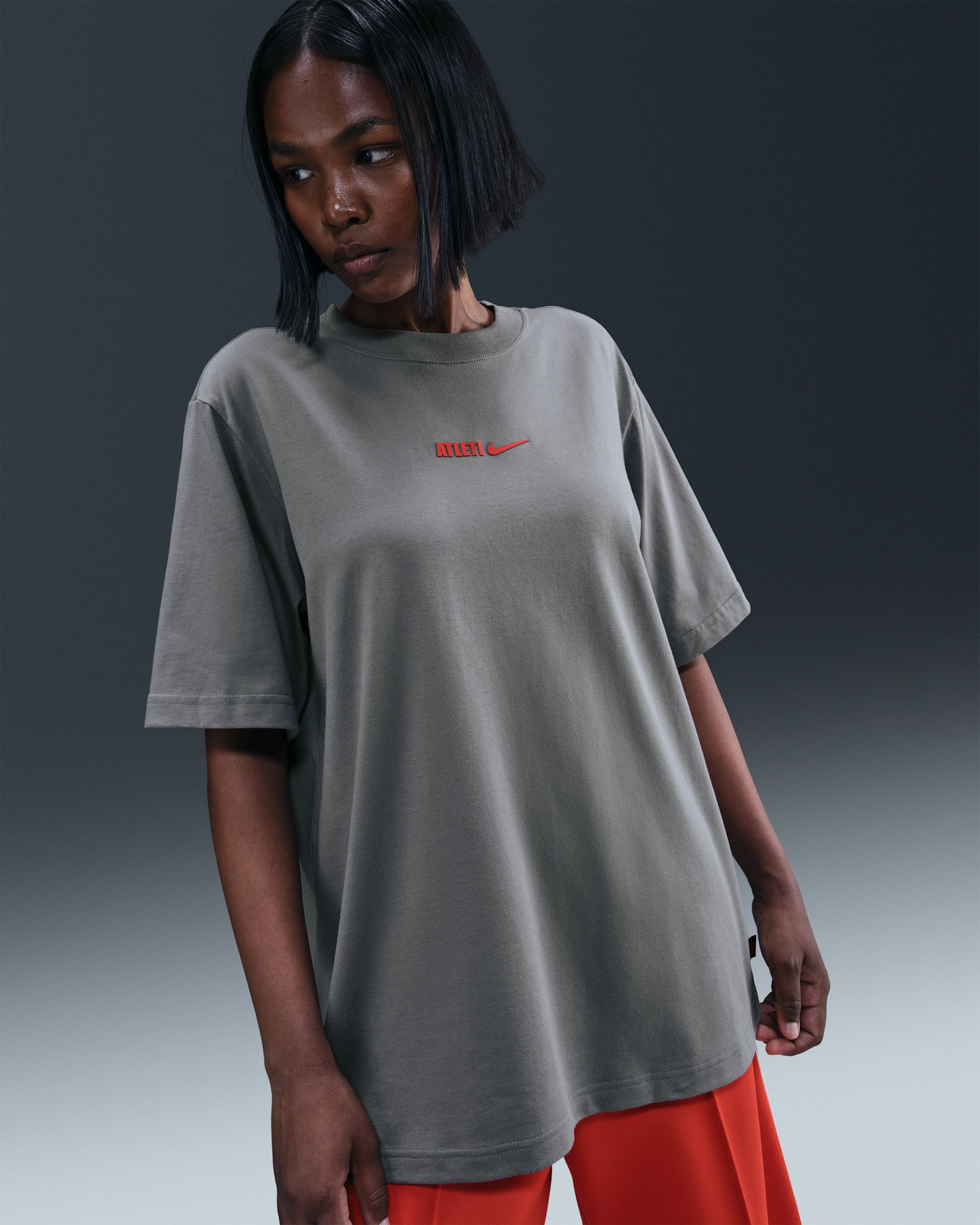 T-shirt Nike Football Atlético Madrid pour femme - Smoke Grey