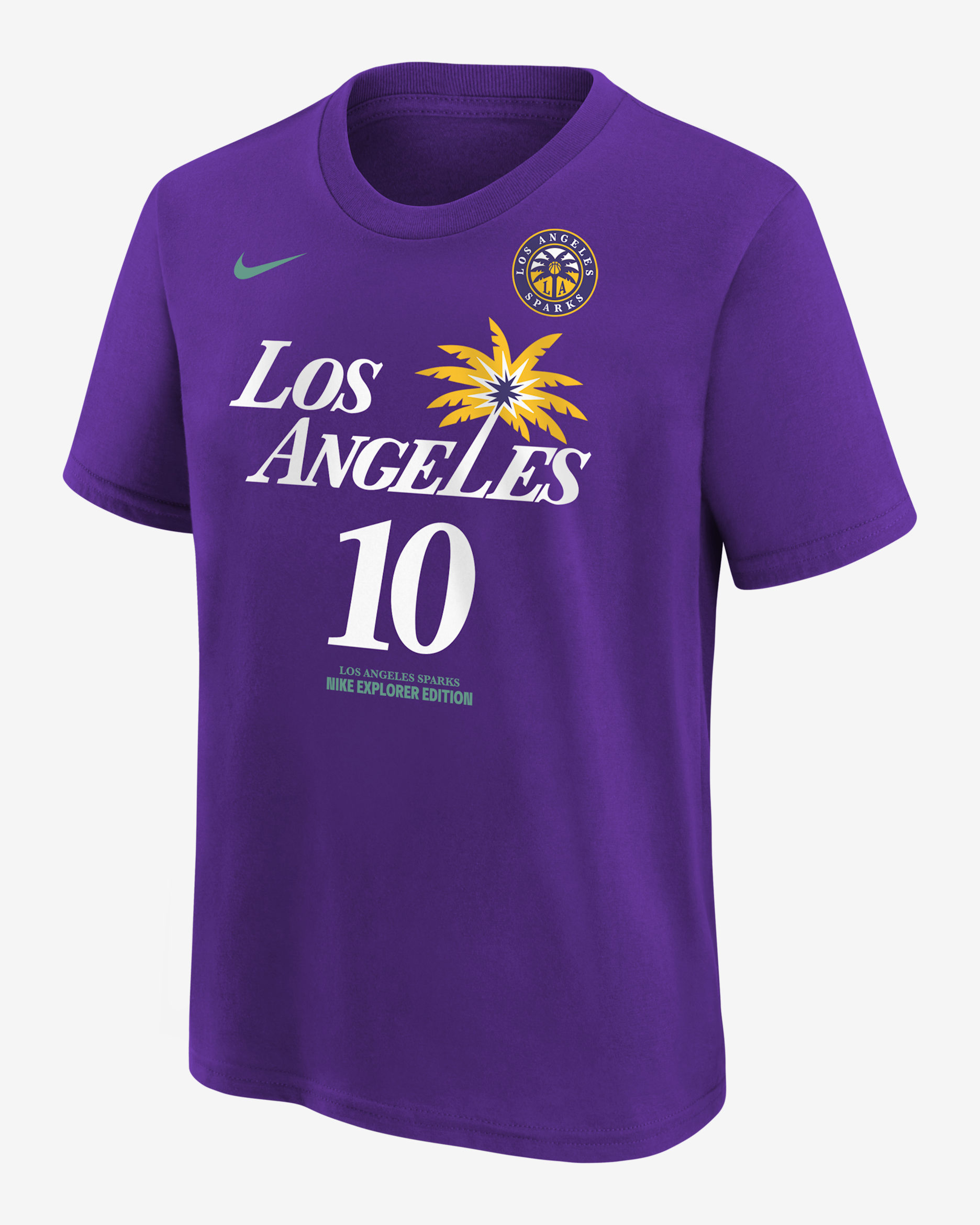 Playera WNBA para niñas talla grande Napheesa Collier Minnesota Lynx Explorer Edition - Morado