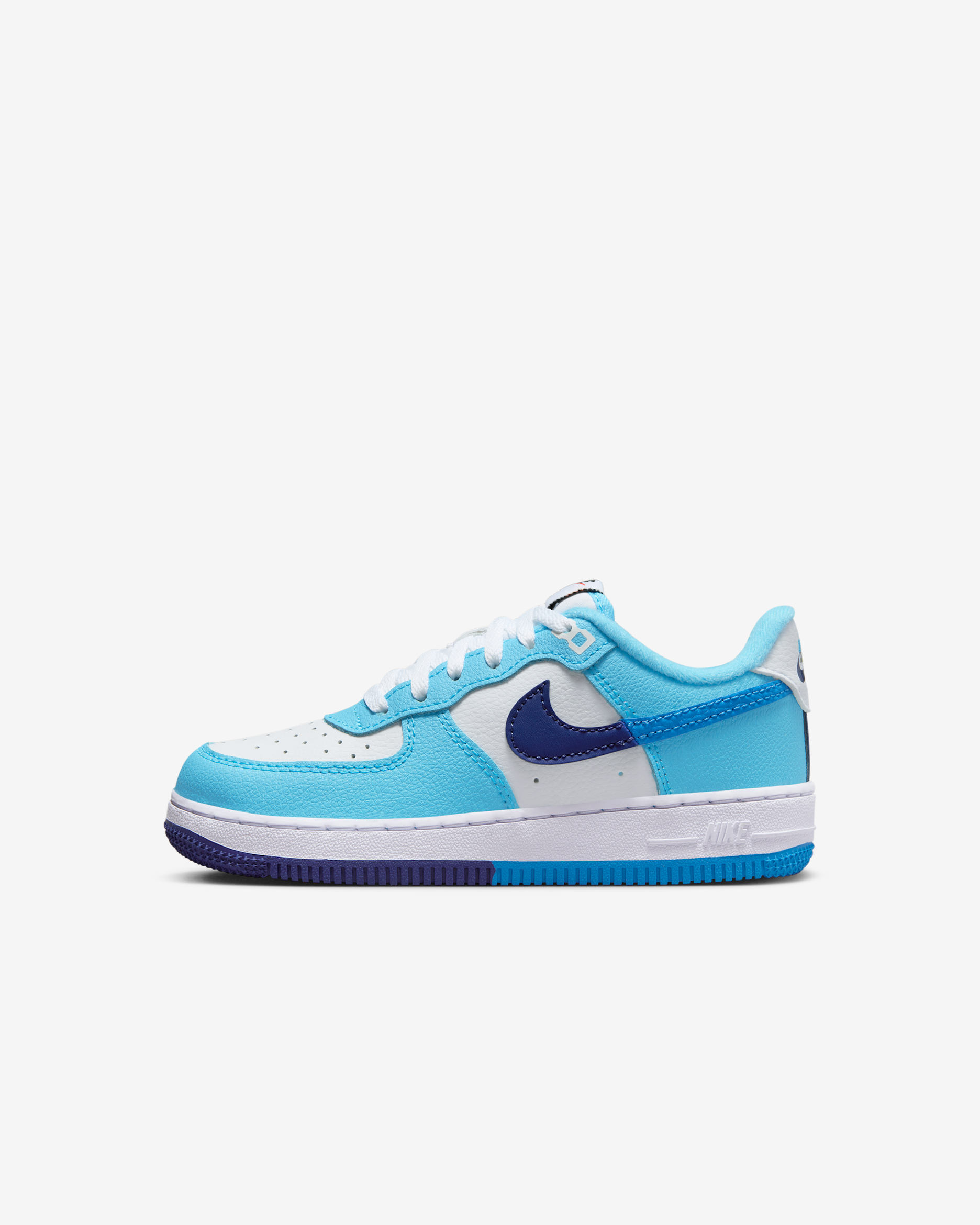 Calzado para niños de preescolar Nike Force 1 LV8 - Blanco/Azul royal intenso/Azul báltico/Azul foto claro