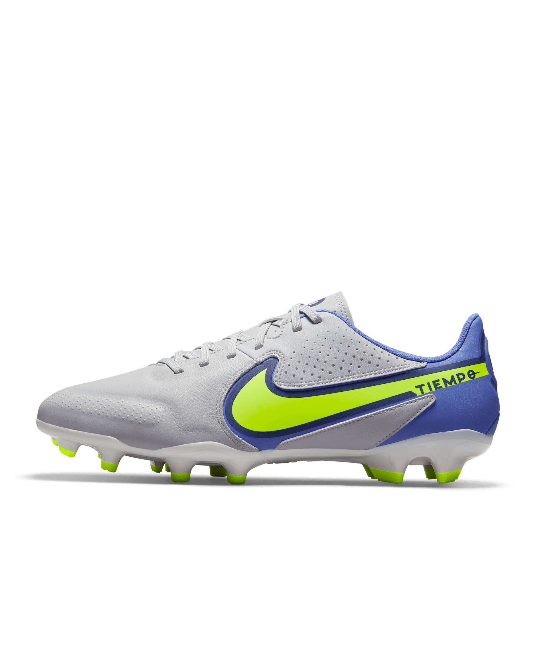 Nike Tiempo Legend 9 Academy MG Multi-Ground Football Boot - Grey Fog/Sapphire/Volt