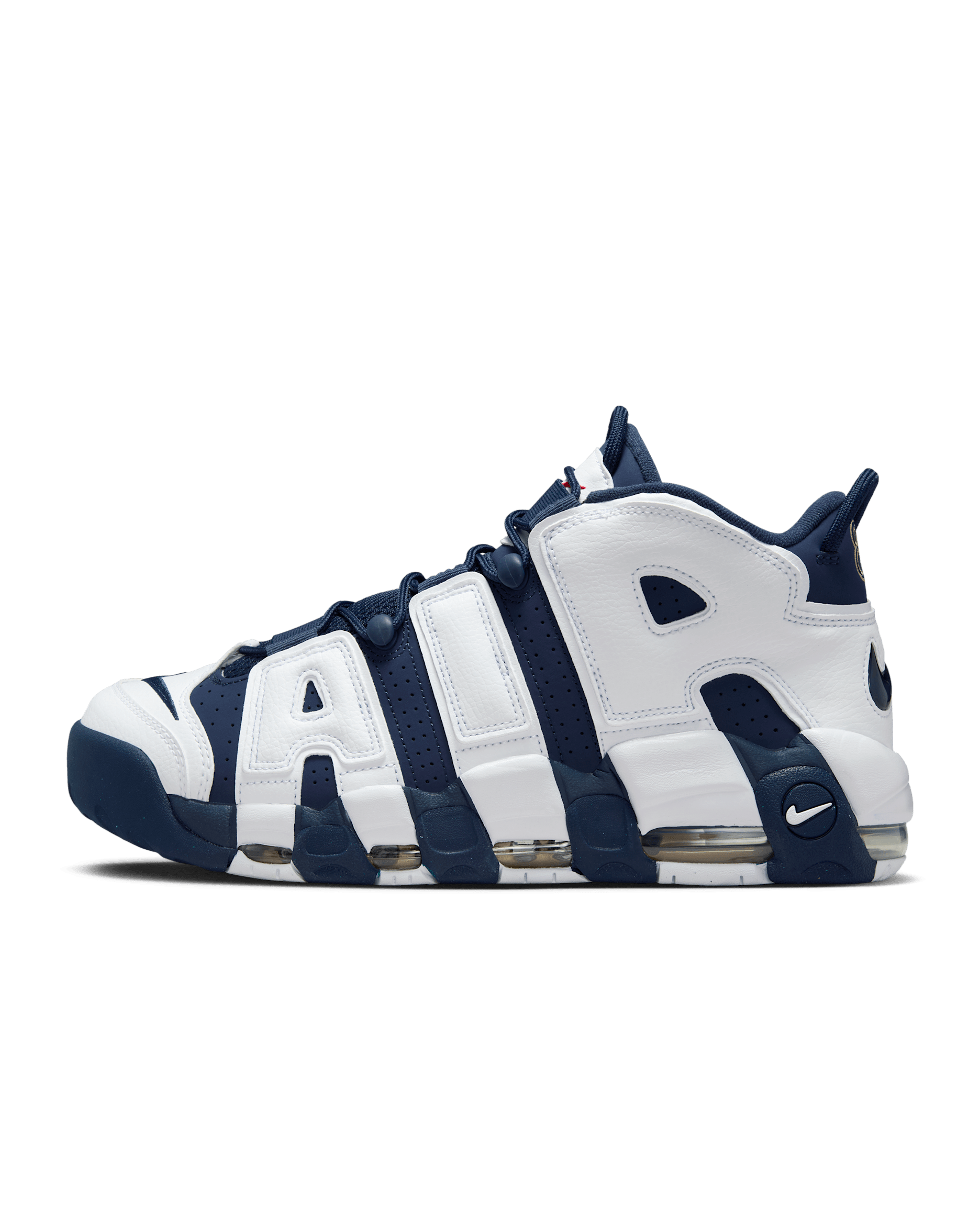 Nike Air More Uptempo '96 Men's Shoes - White/Metallic Gold/University Red/Midnight Navy