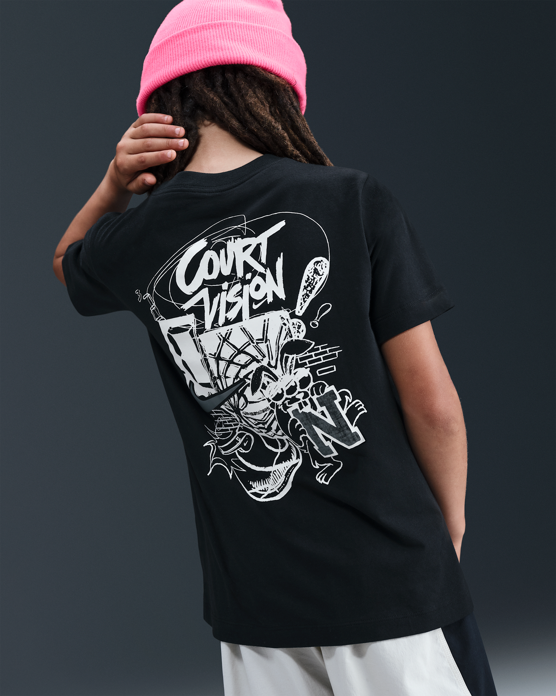 Nike Sportswear Big Kids' T-Shirt - Black