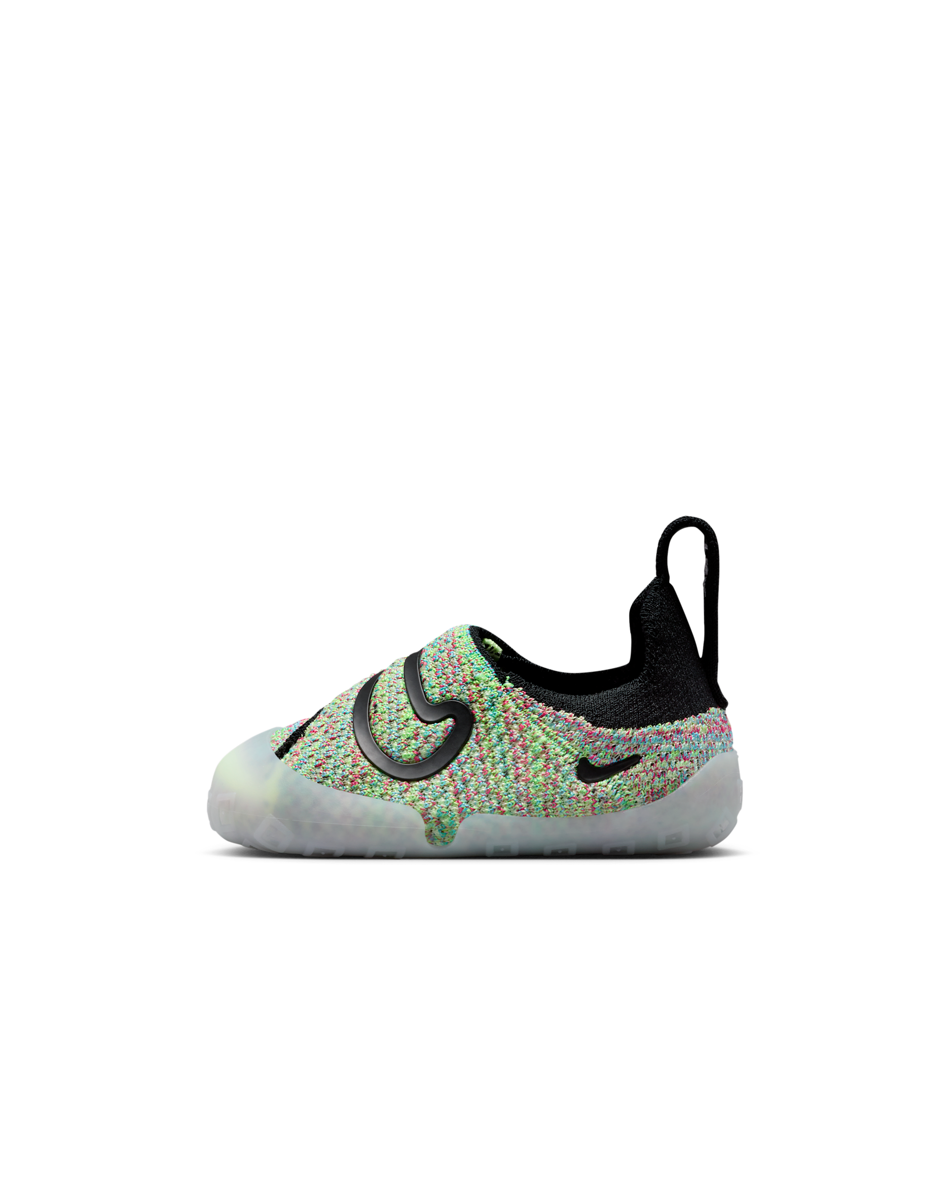 Tenis para bebé e infantil Nike Swoosh 1 - Verde strike/Azul báltico/Rosa enérgico/Negro