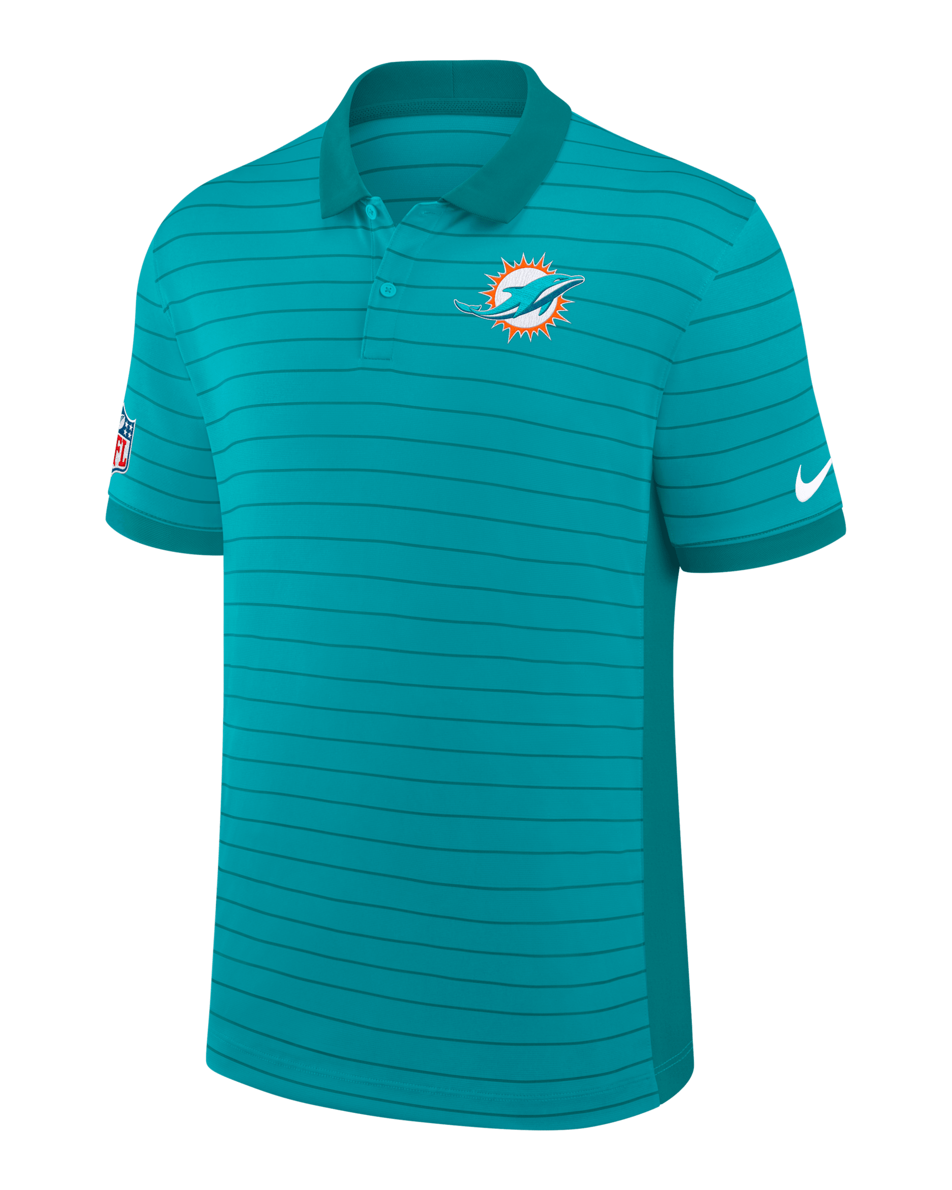 Miami Dolphins Sideline Victory Stripe Men's Nike Dri-FIT NFL Polo - Green