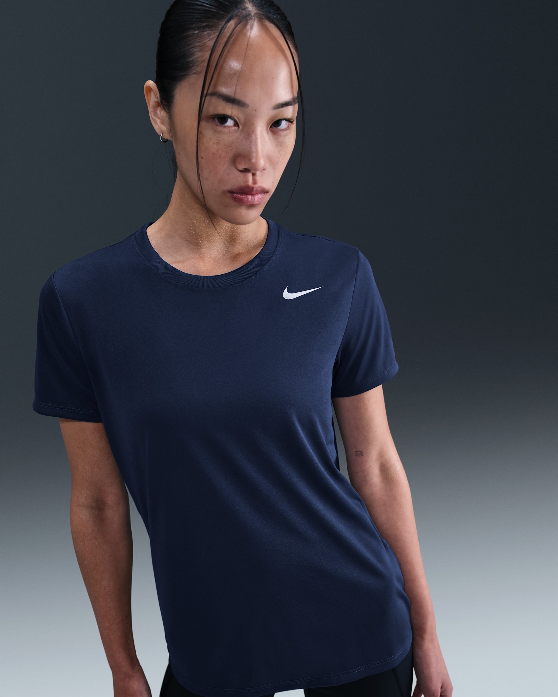 Nike Dri-FIT Women's T-Shirt - Midnight Navy/White