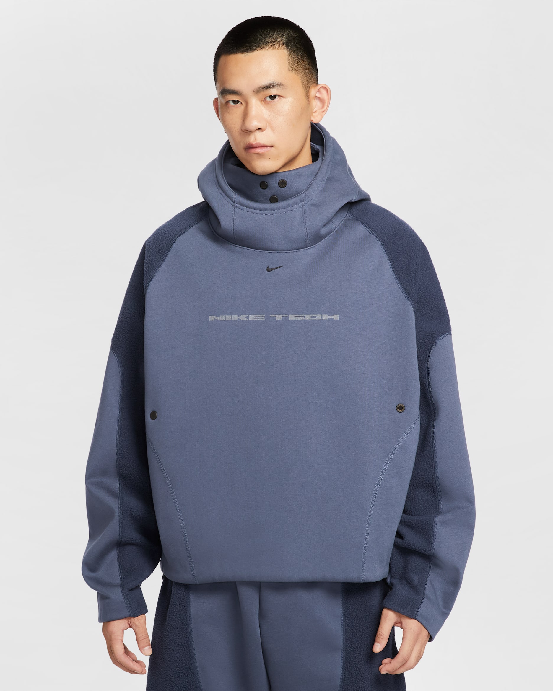 ナイキ テック ボレアス メンズ オーバーサイズド パーカー - サンダーブルー/オブシディアン/ブラック