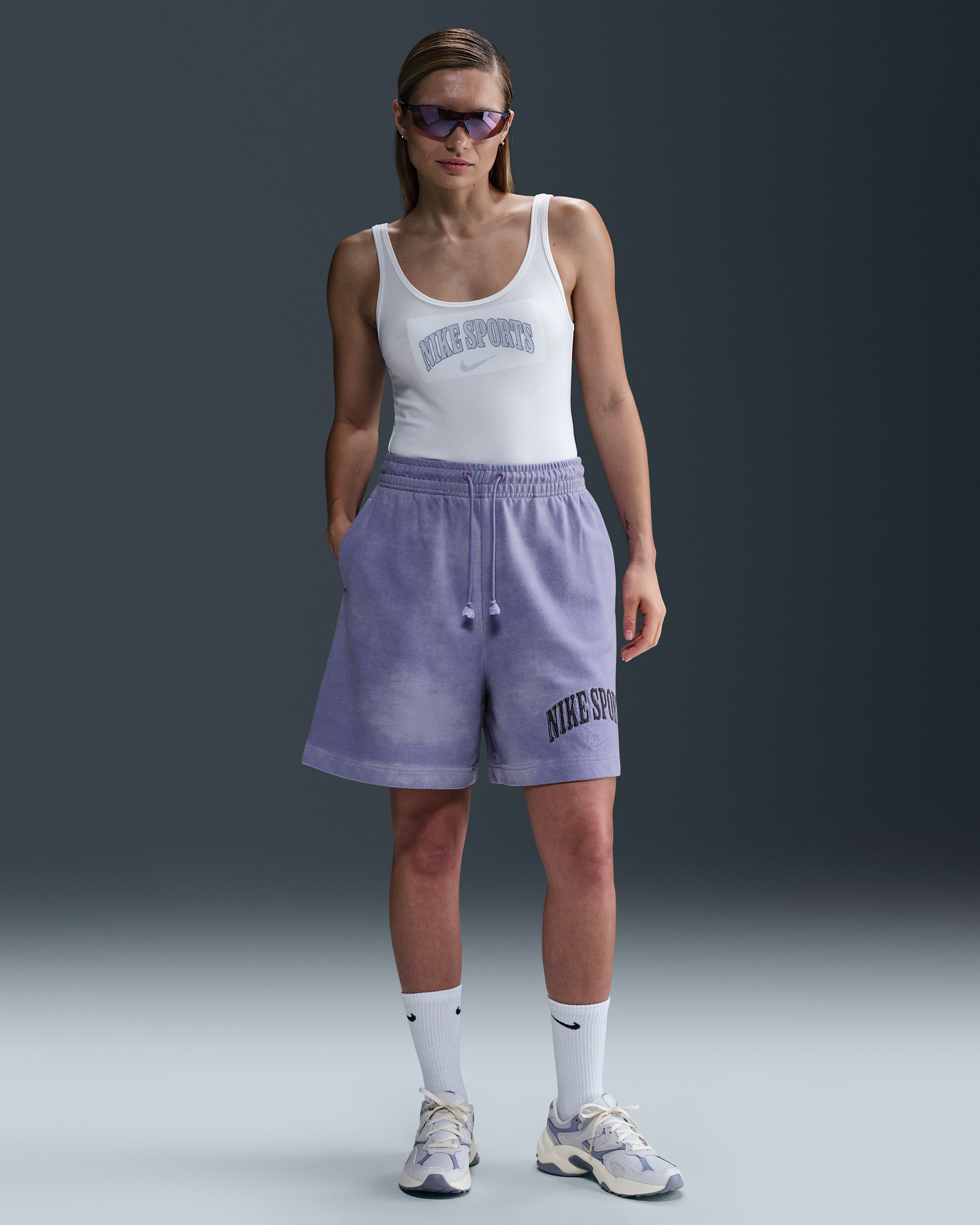 Nike Sportswear Phoenix Fleece Women's High-Waisted French Terry Shorts - Dusty Amethyst