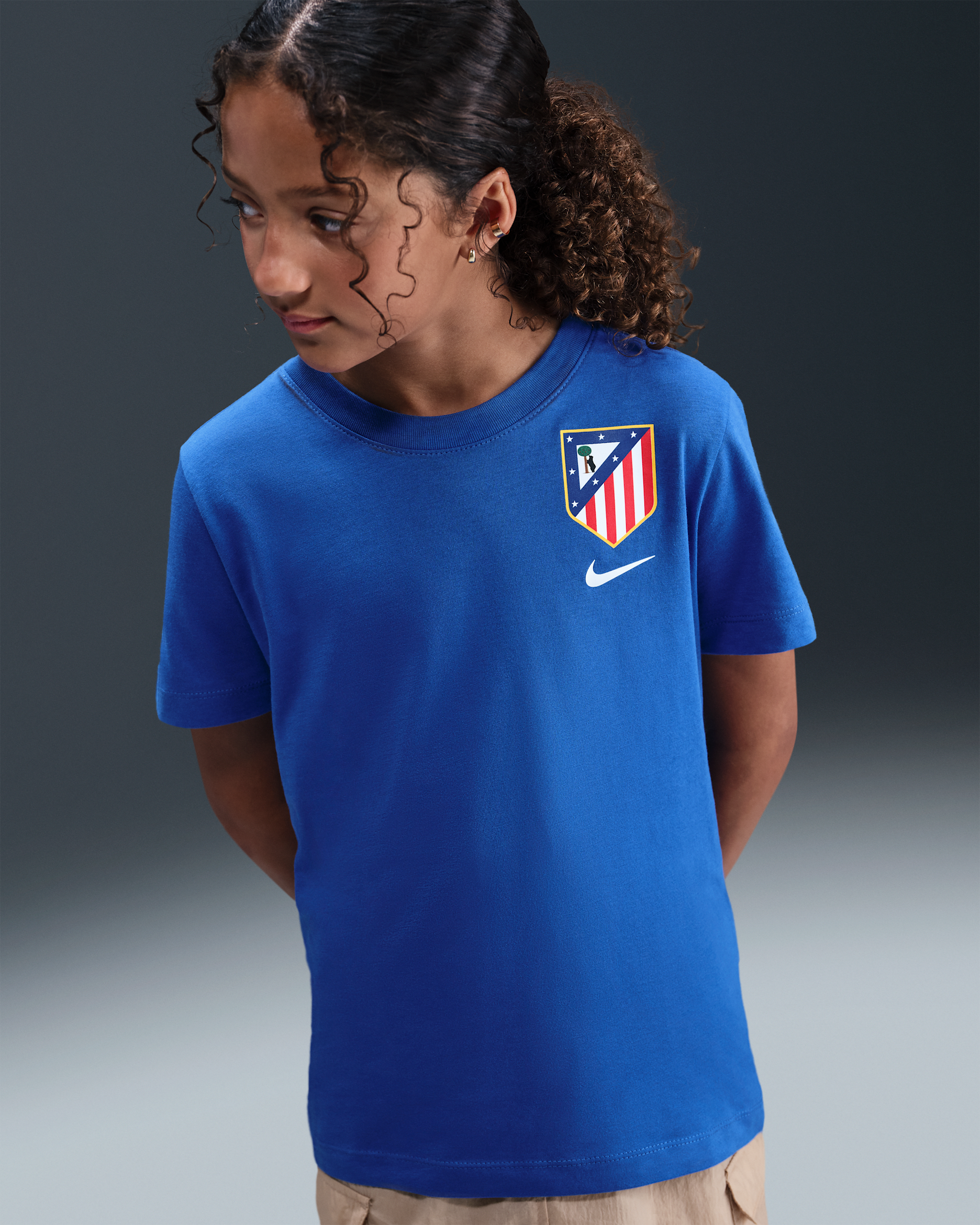 Atlético Madrid Older Kids' Nike Football T-Shirt - Game Royal