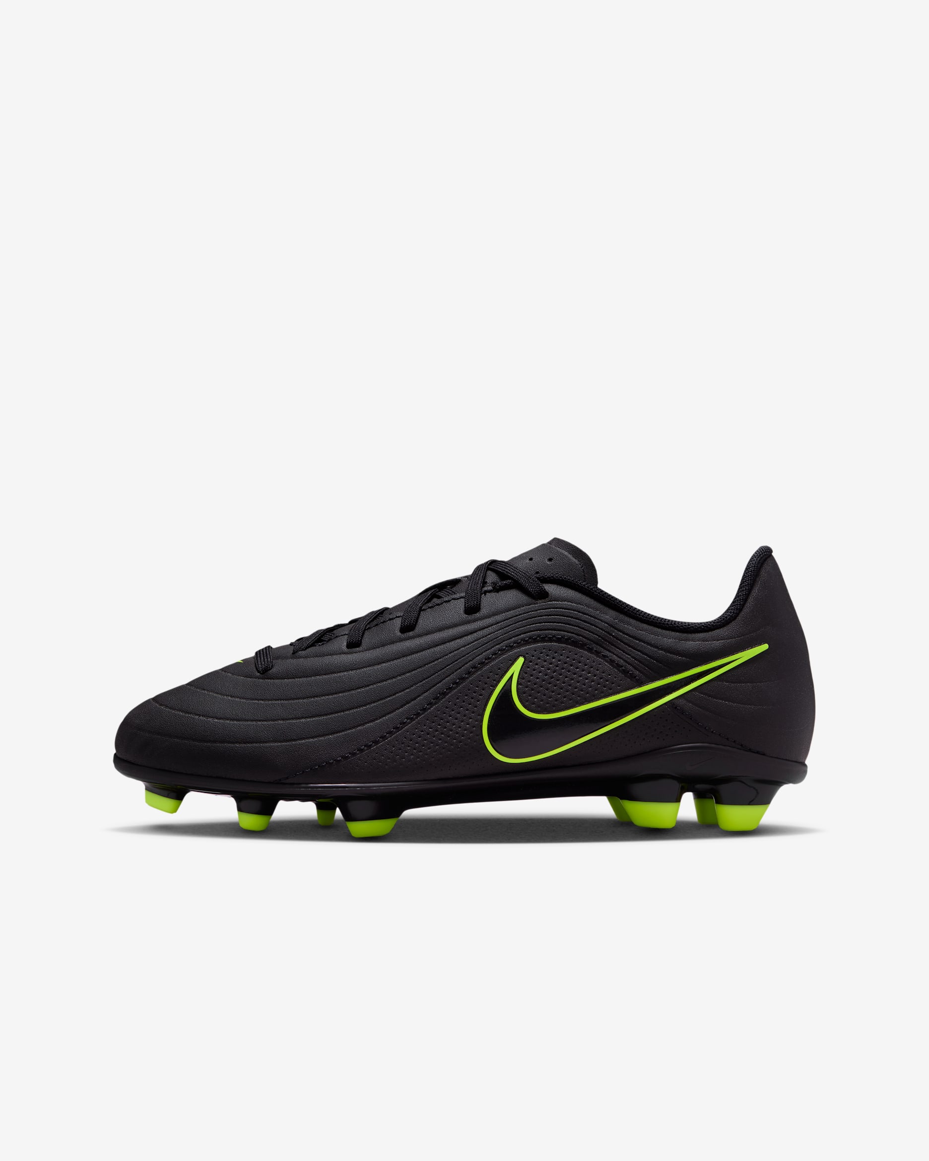 Nike Jr. Tiempo Maestro Club Big Kids' Multi-Ground Low-Top Soccer Cleats - Black/Volt/Black