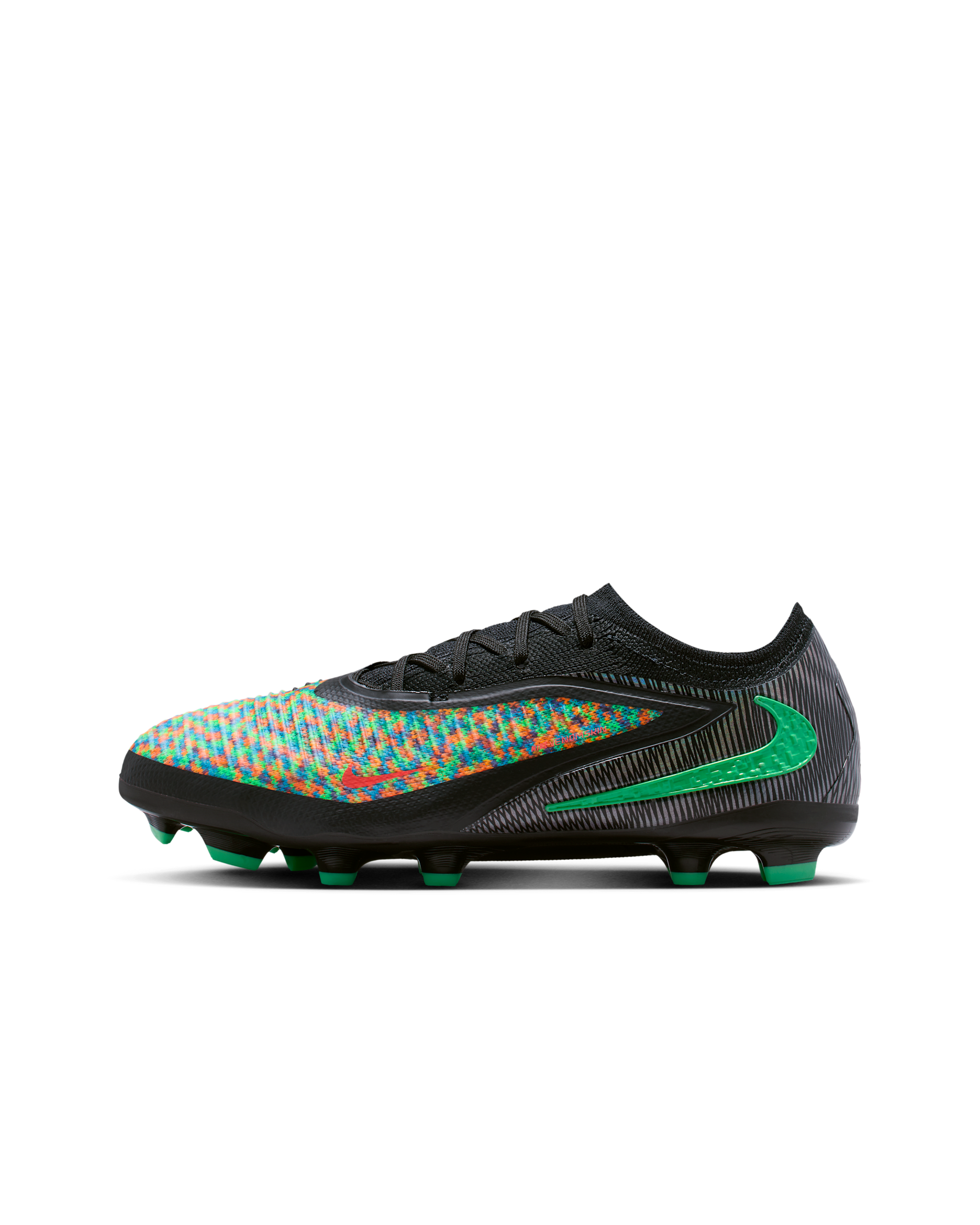 Nike Jr. Phantom 6 Low Pro "EA SPORTS FC" Big Kids' Multi-Ground Soccer Cleats - Multi-Color/Bright Crimson