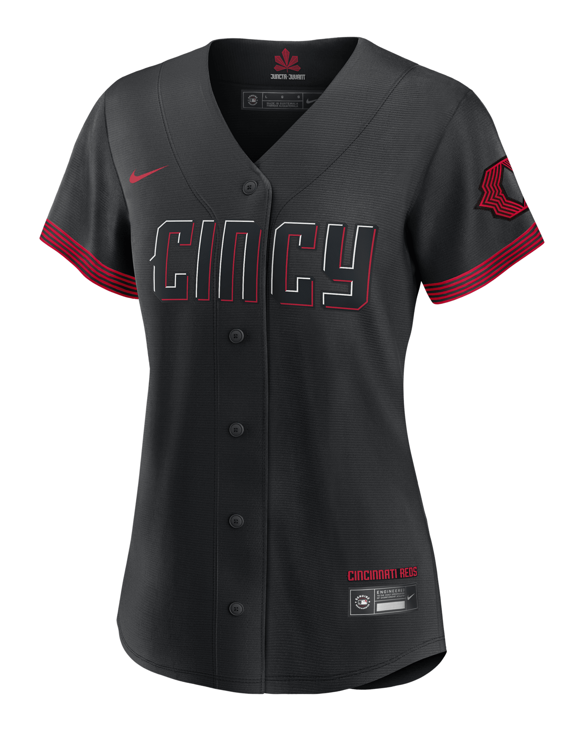MLB Cincinnati Reds City Connect (Barry Larkin) Women's Replica Baseball Jersey - Black