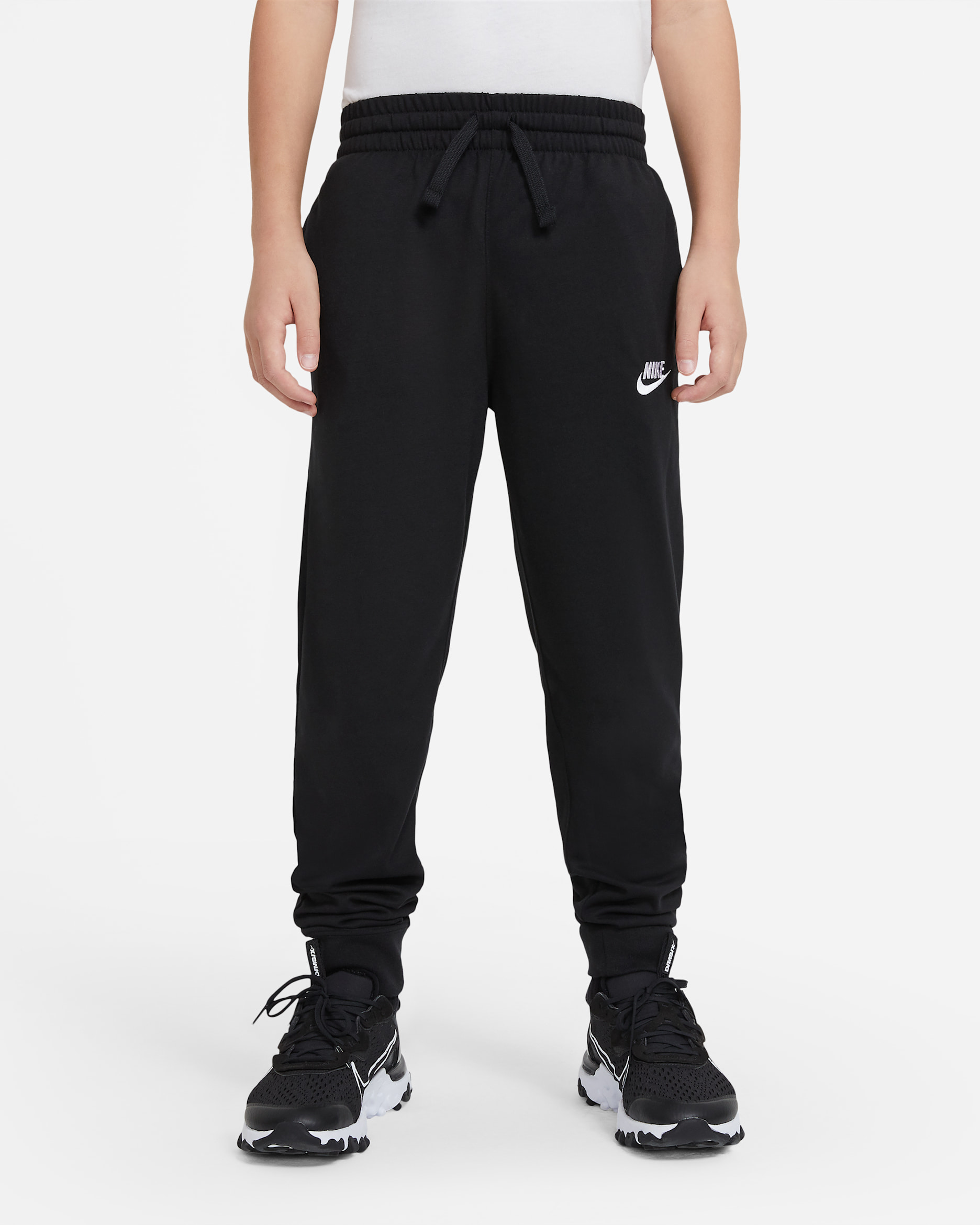 Nike Sportswear 大童 (男童) 運動長褲 - 黑色/白色