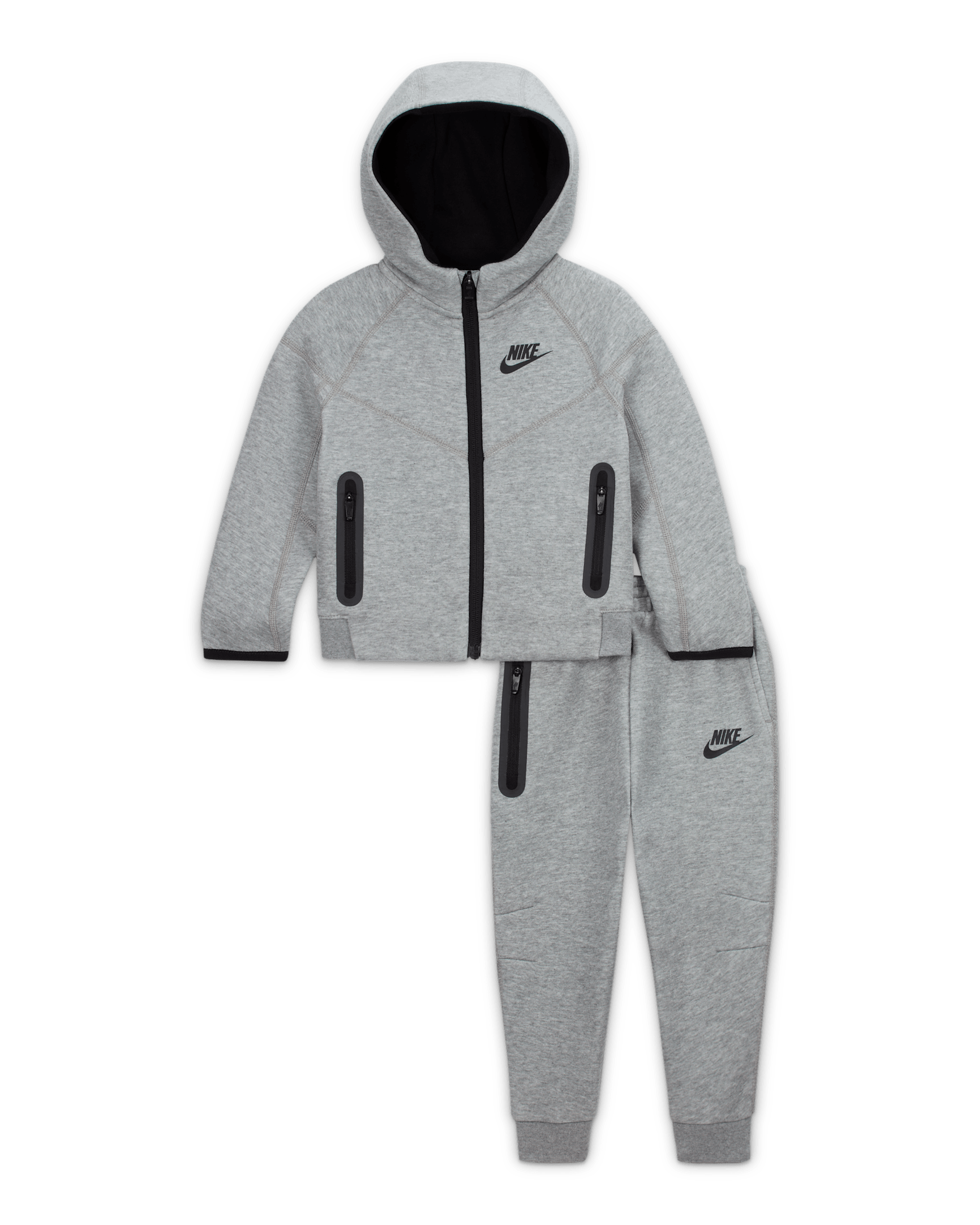 Nike Sportswear Tech Fleece Full-Zip Set Baby 2-Piece Hoodie Set - Dark Grey Heather