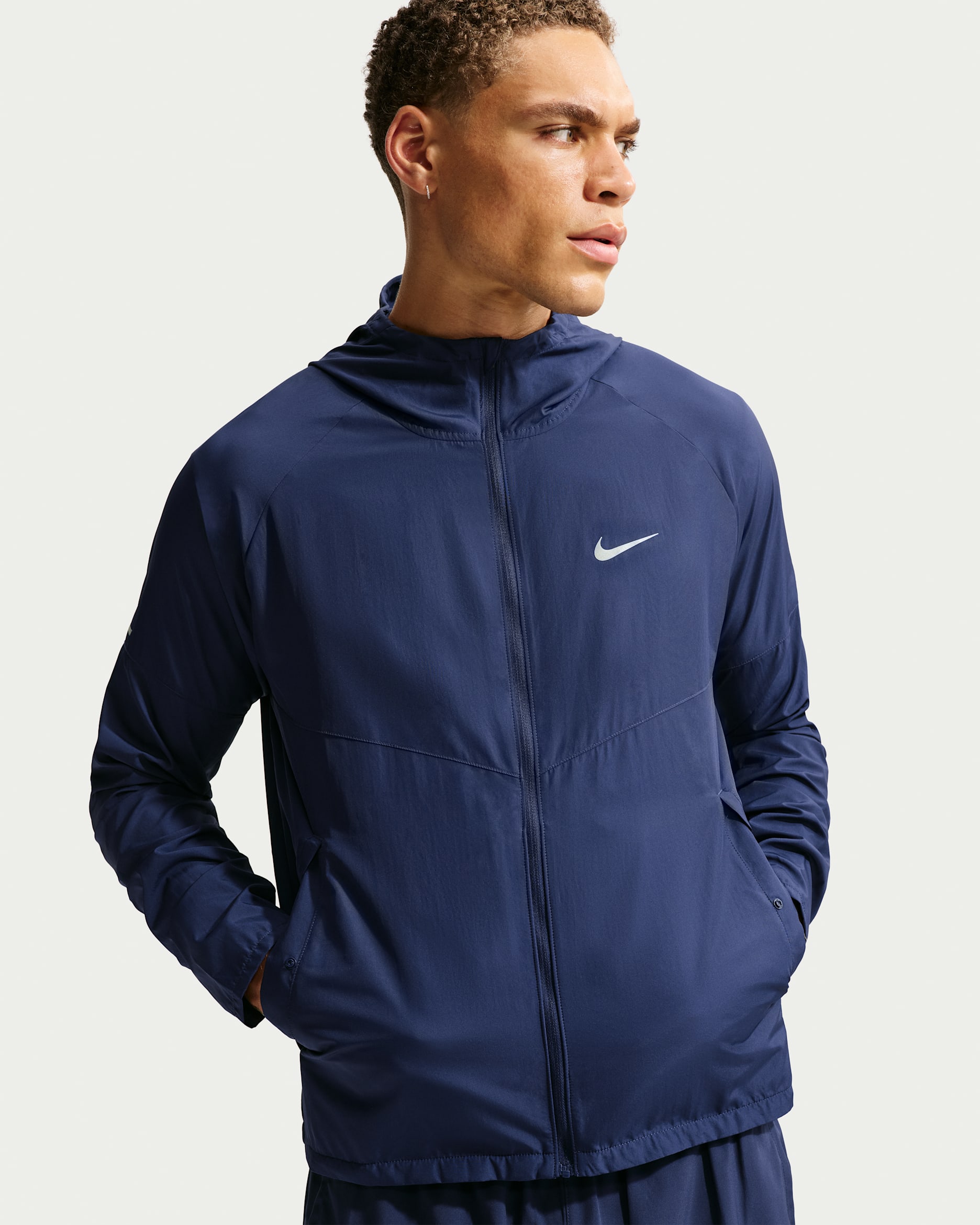 Nike Miler Men's Repel Running Jacket - Midnight Navy/Midnight Navy