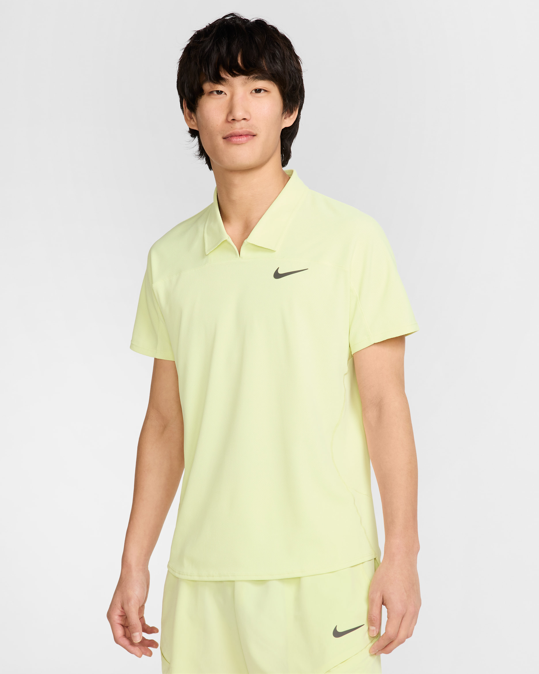 NikeCourt Slam Men's Dri-FIT ADV Tennis Polo - Luminous Green/Medium Ash