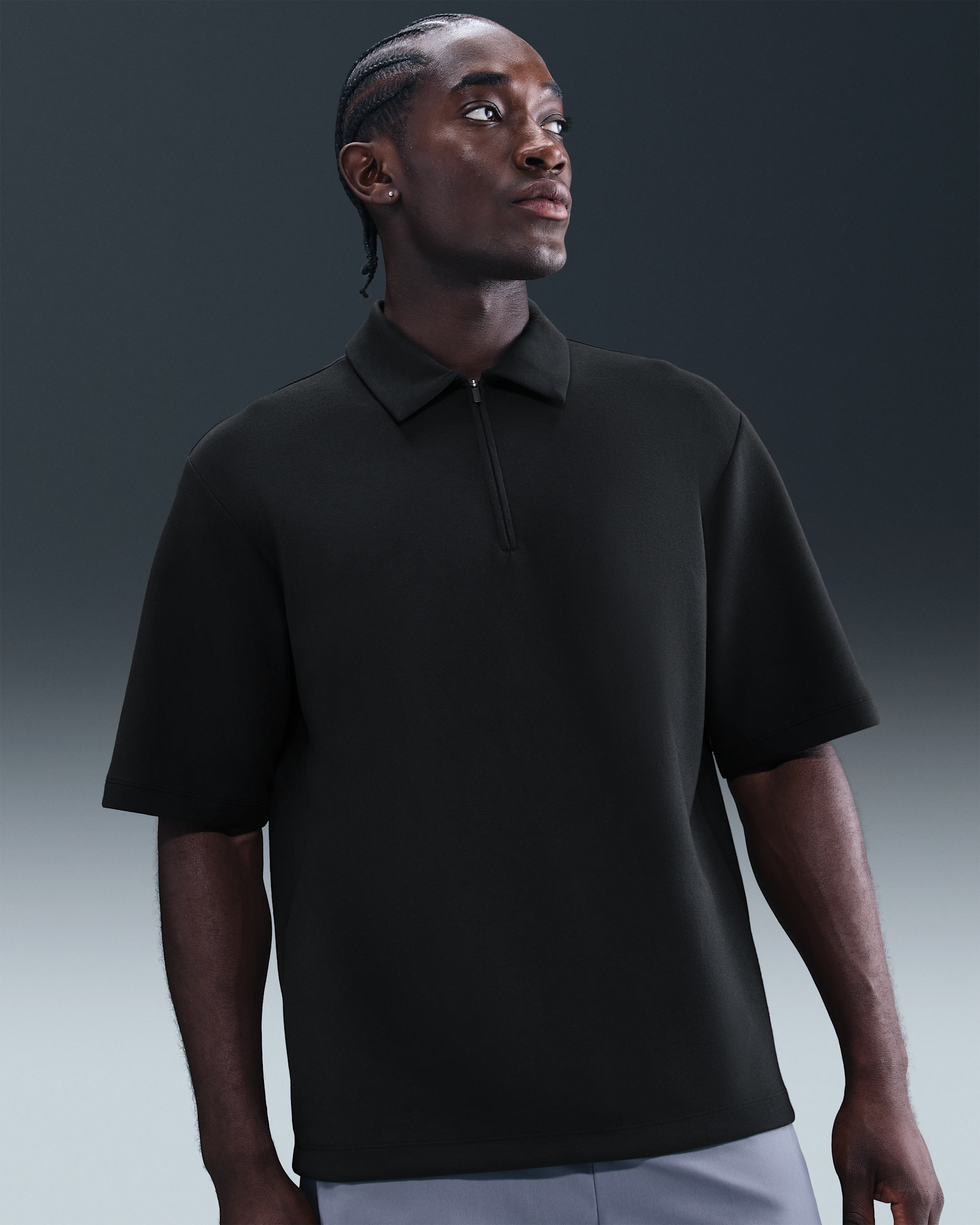 Nike 24.7 ImpossiblySoft Men's Dri-FIT Polo - Black/Dark Smoke Grey