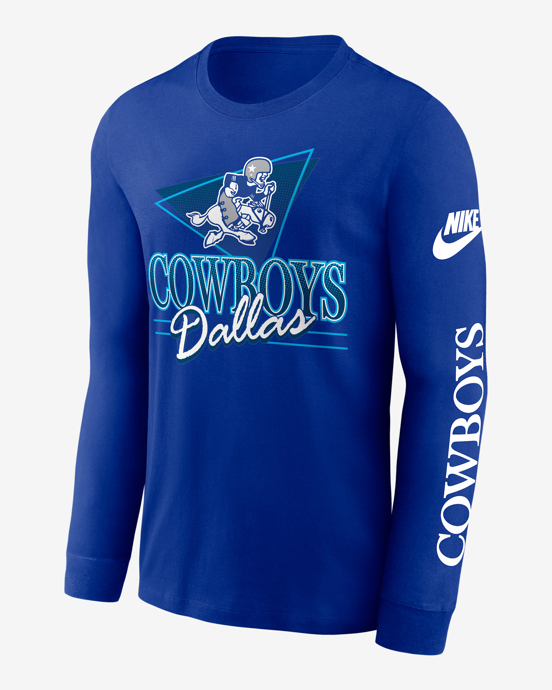 Dallas Cowboys Rewind Men's Nike NFL Long-Sleeve T-Shirt - Royal