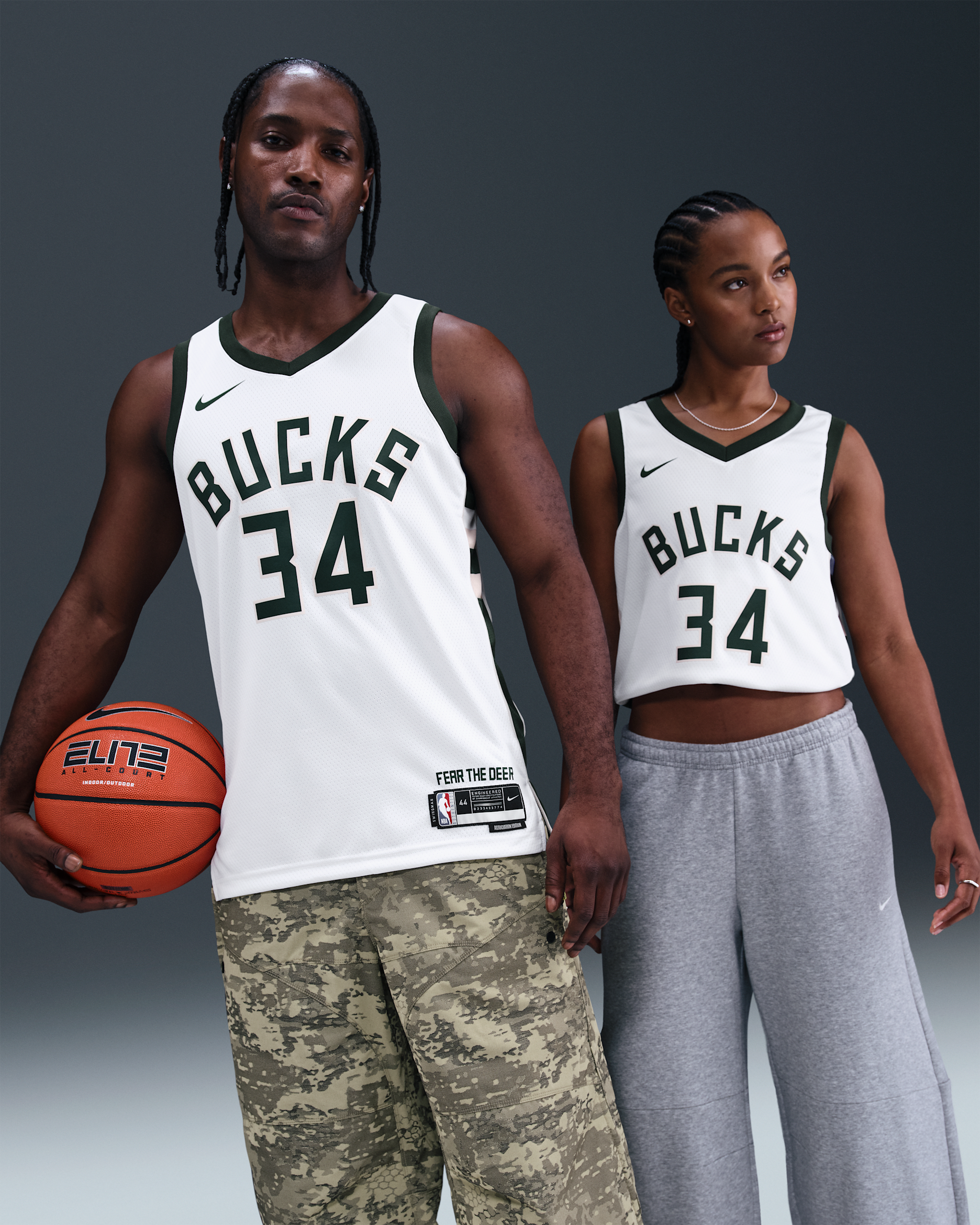 Milwaukee Bucks Association Edition Nike Dri-FIT NBA Swingman-trøje til mænd - hvid