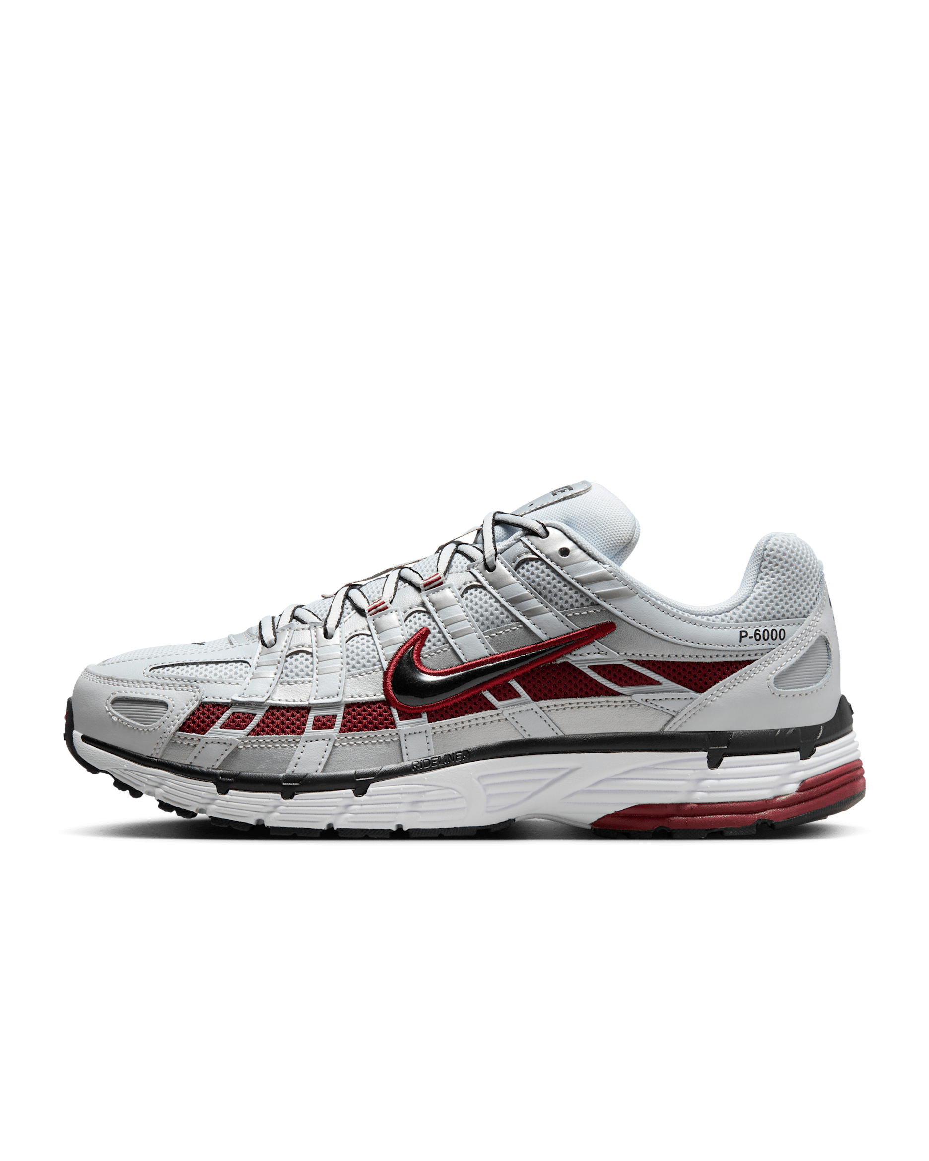 Nike P-6000 Shoes - Pure Platinum/Metallic Platinum/White/Dark Team Red