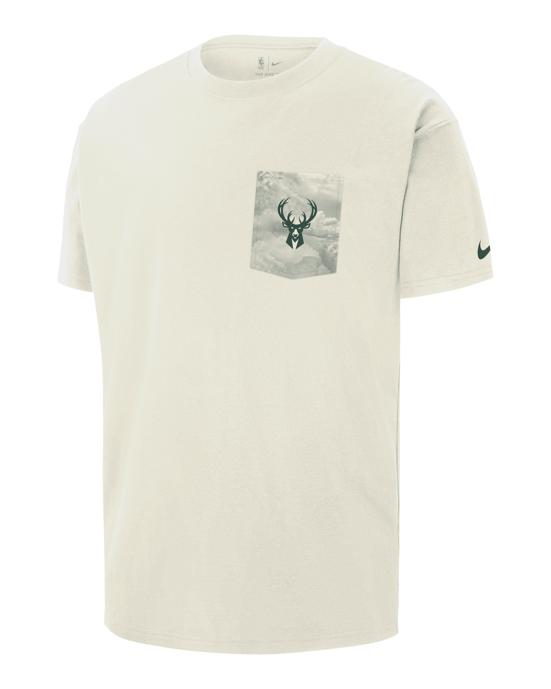 Milwaukee Bucks Courtside Men's Nike NBA Max90 T-Shirt - Sail