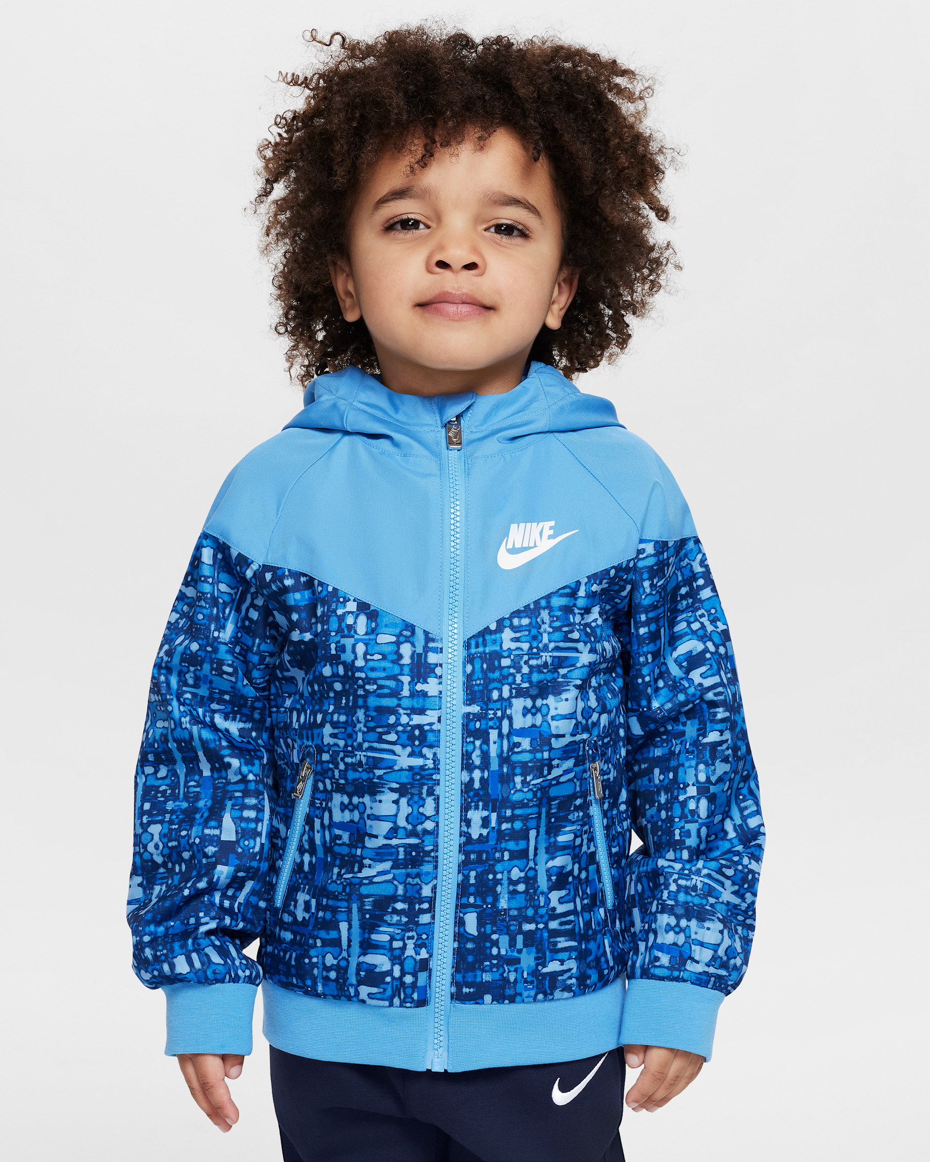 Nike Toddler Printed Windrunner Jacket - Blue Beyond