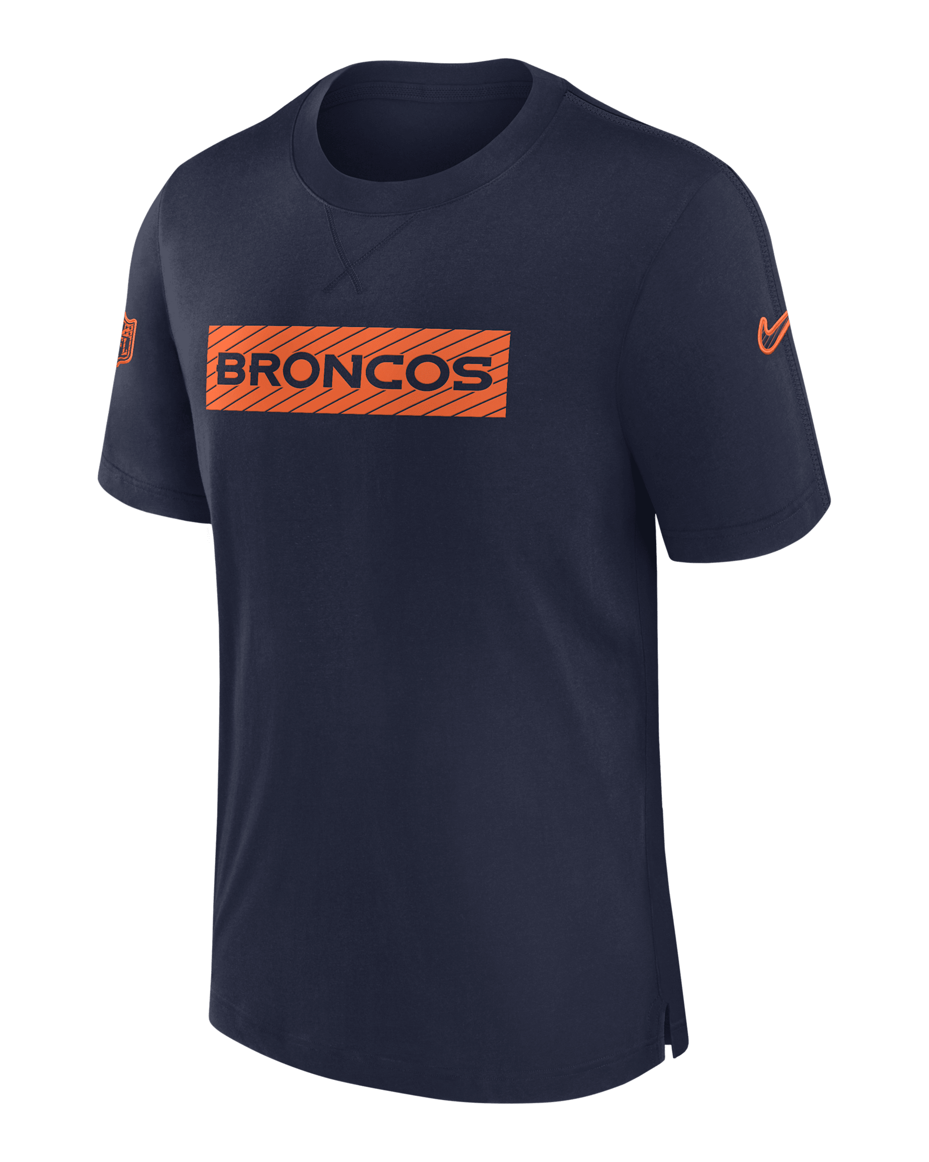 Playera Nike Dri-FIT de la NFL para hombre Denver Broncos Sideline Player - Azul marino