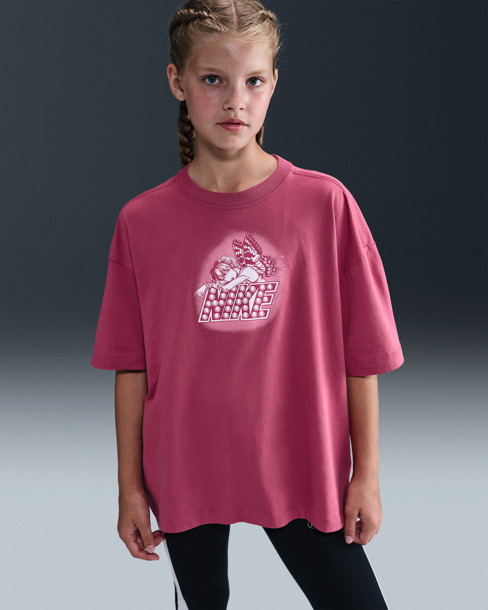 Nike Sportswear Big Kid's (Girls') T-Shirt - Sweet Beet