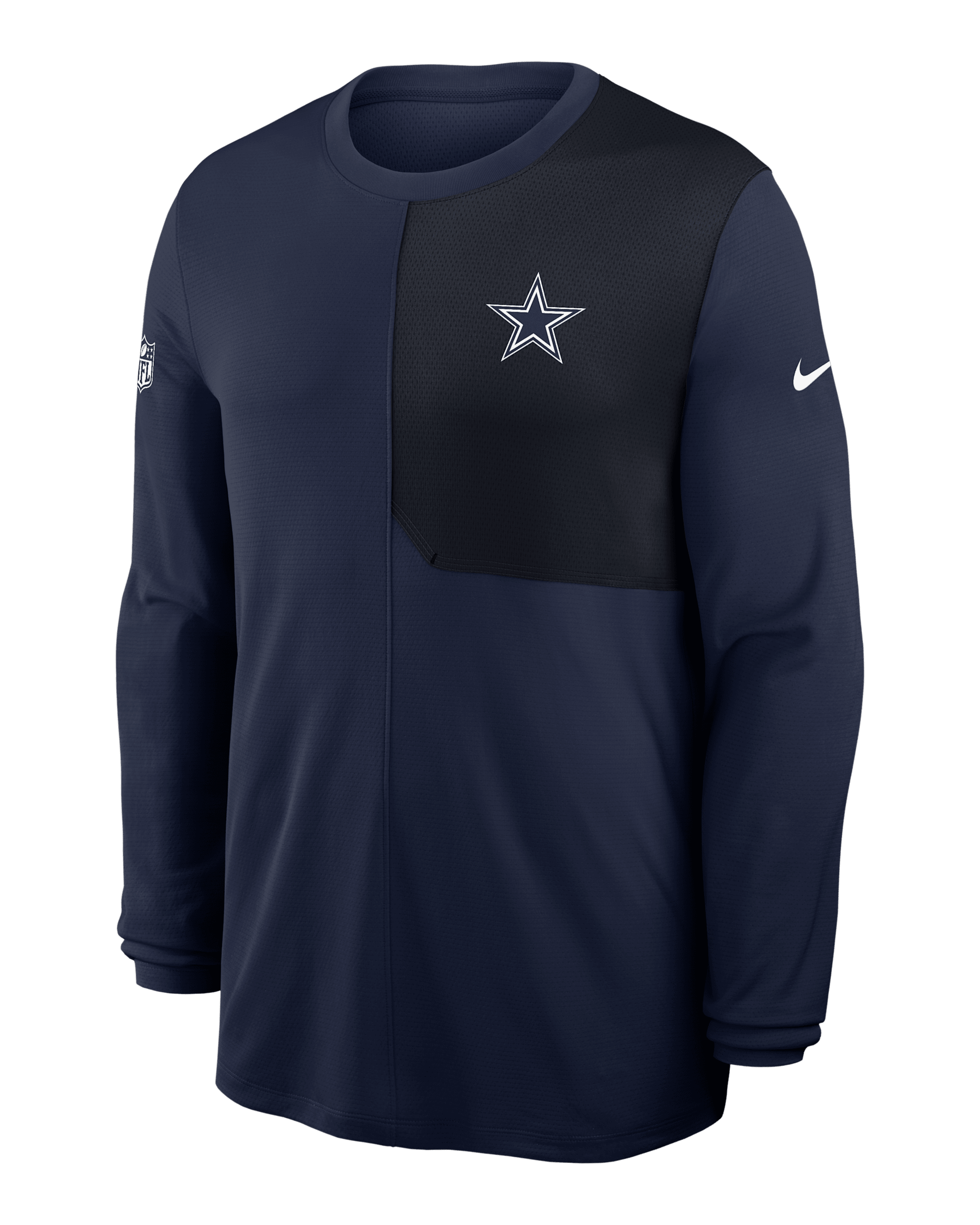 Dallas Cowboys Sideline Coach Men's Nike Dri-FIT NFL Long-Sleeve Top - Navy