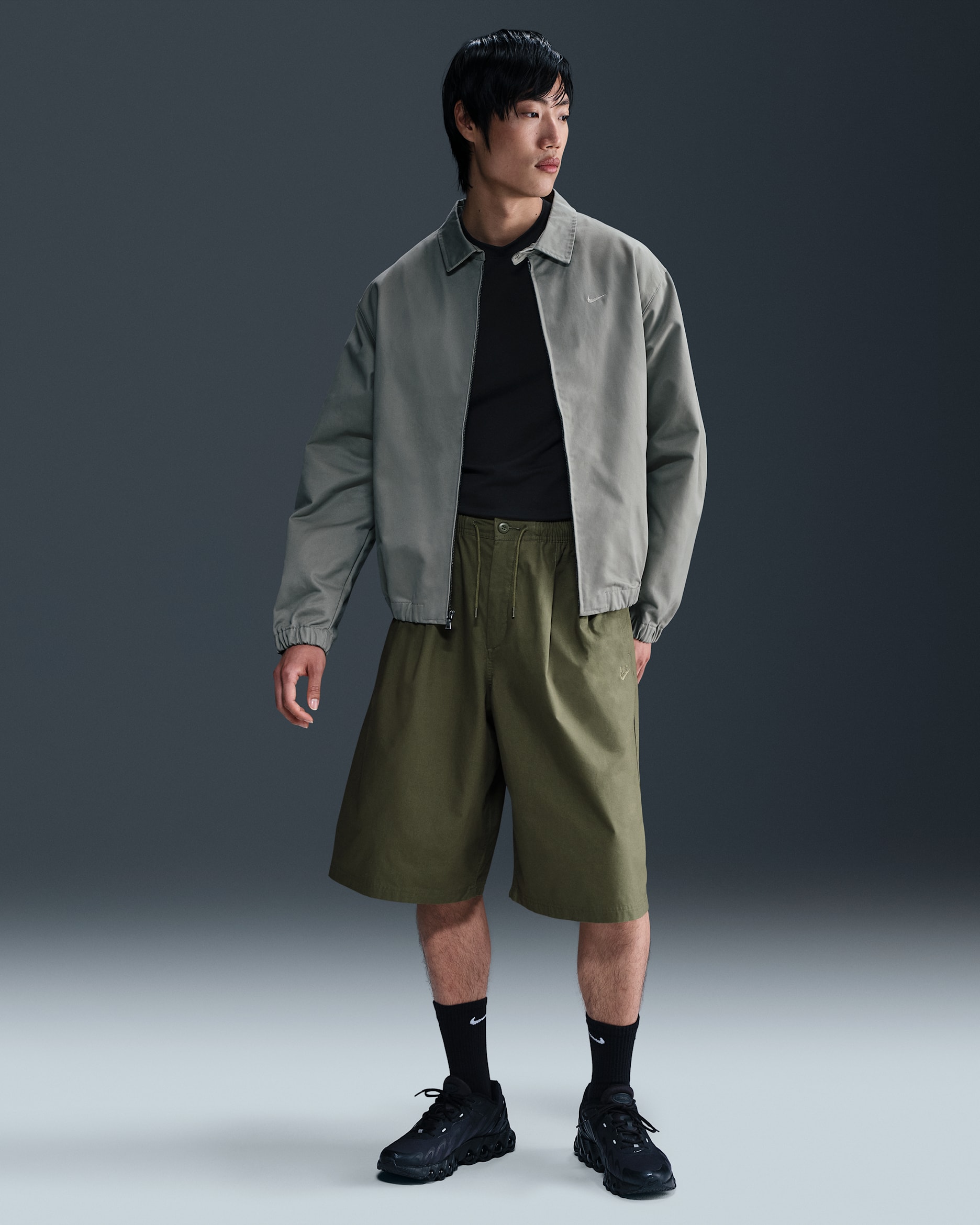 Shorts oversized para hombre Nike Club - Oliva medio/Oliva medio