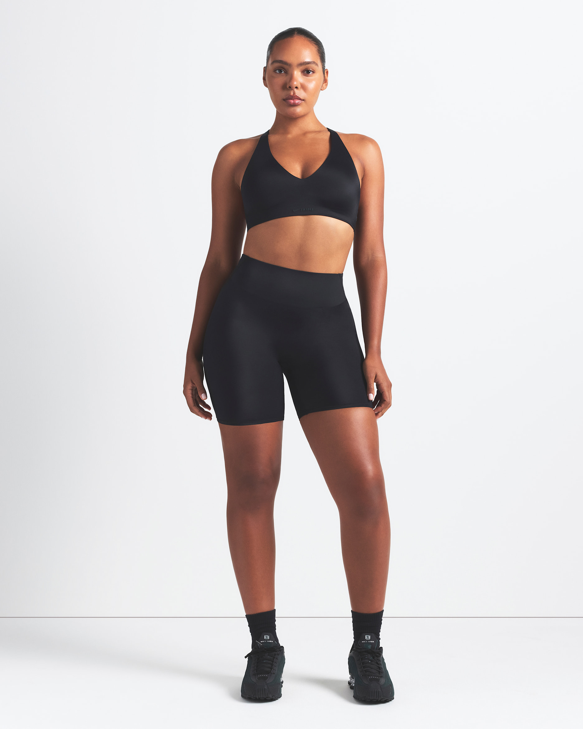 NikeSKIMS Shine Women's High-Waisted 12.5cm (approx.) Biker Shorts - NSKM OBSIDIAN