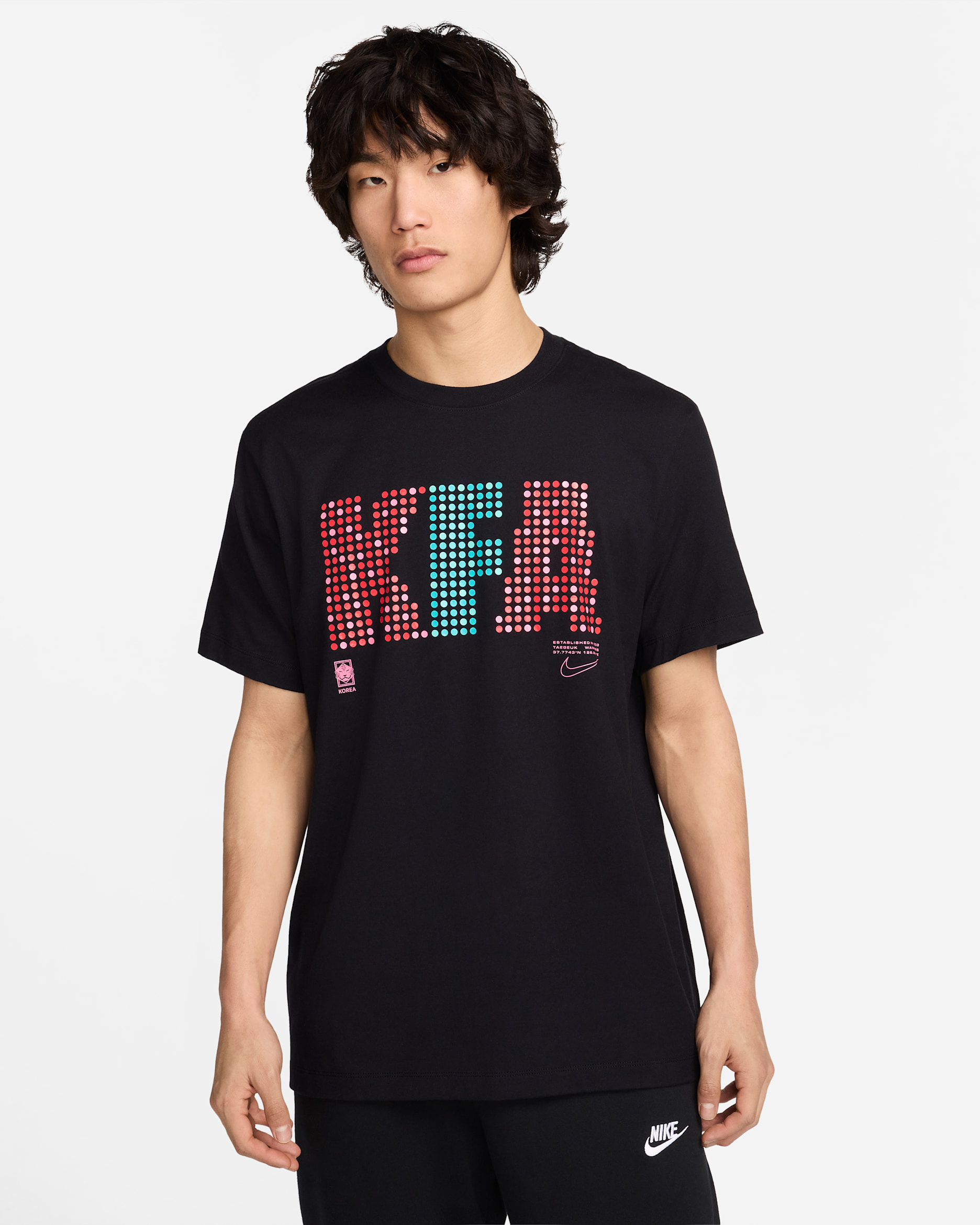 Korea Men's Nike Football T-Shirt - Black